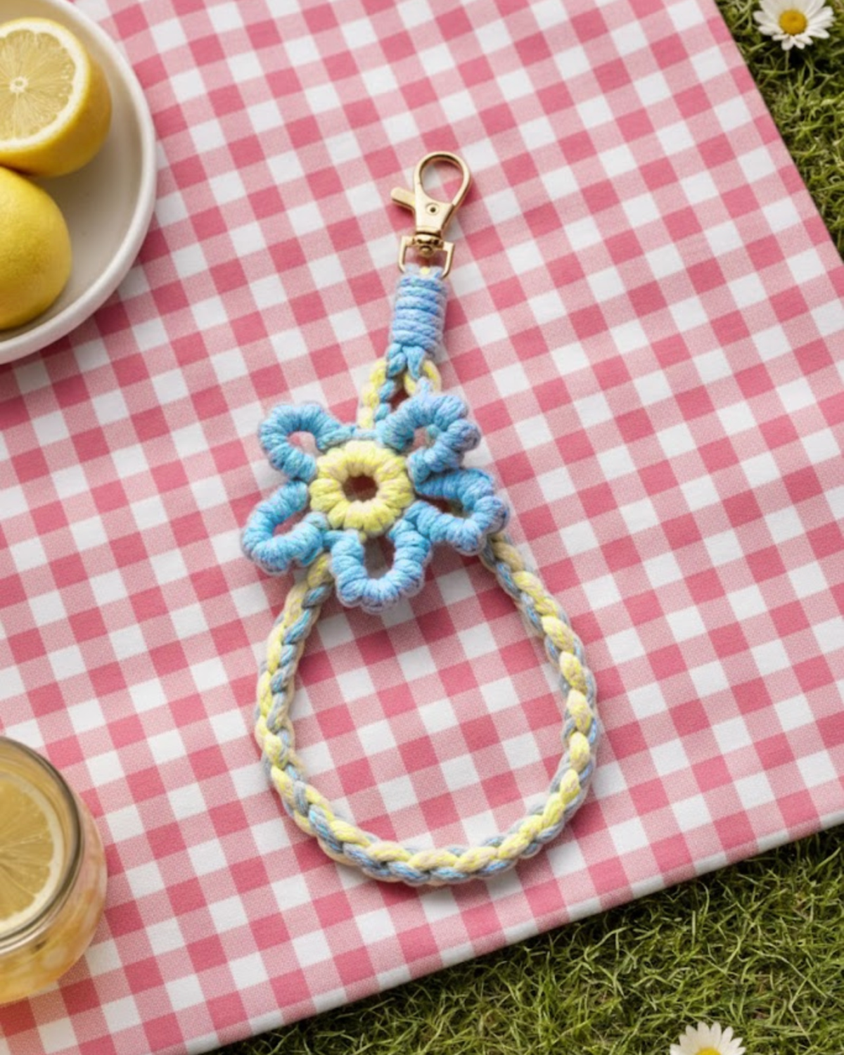 dottie crochet cute handmade phone strap
