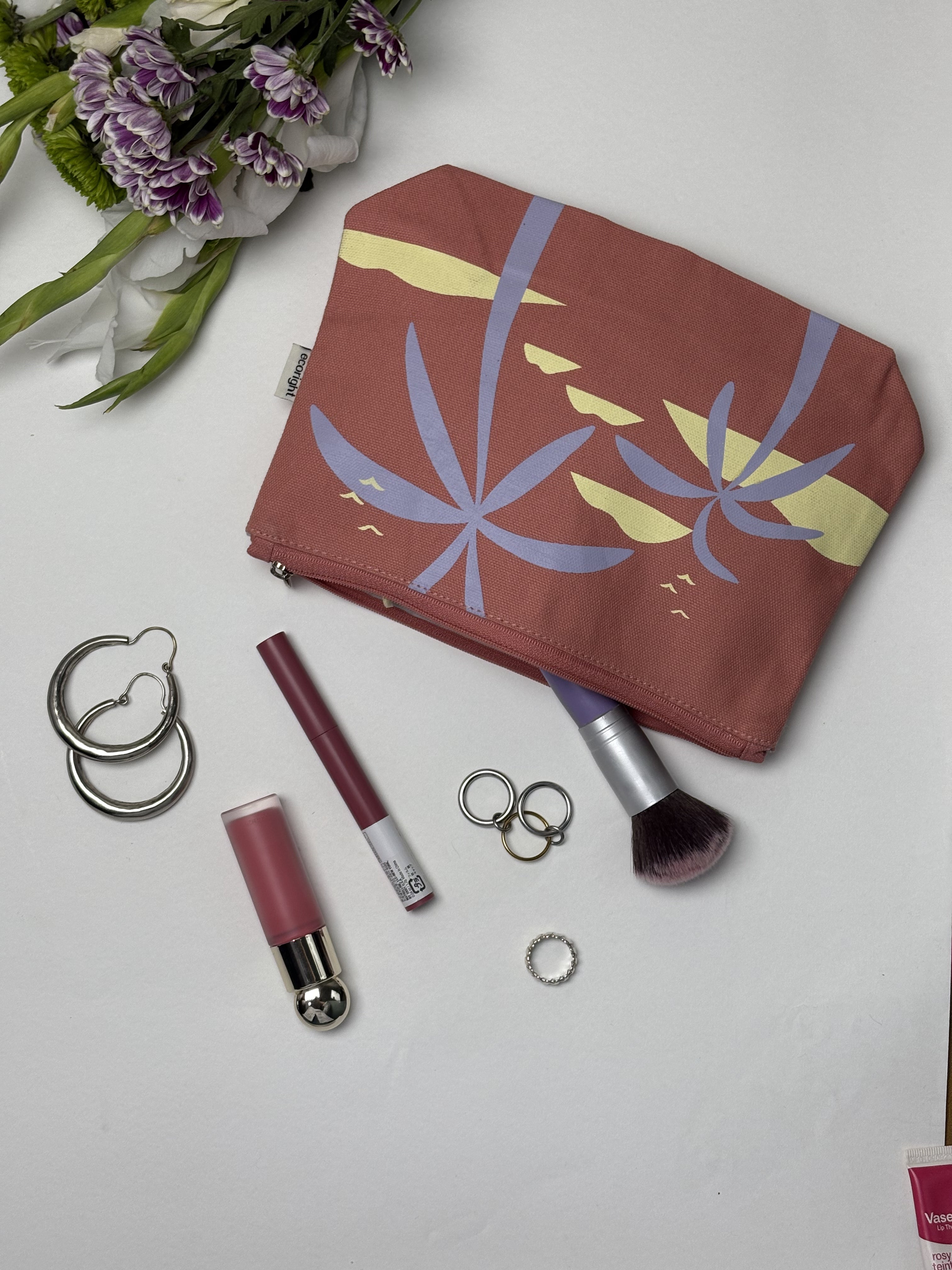 The Tsuki Sling (Blossom) & Cosmetic Pouch (Summer Haze)