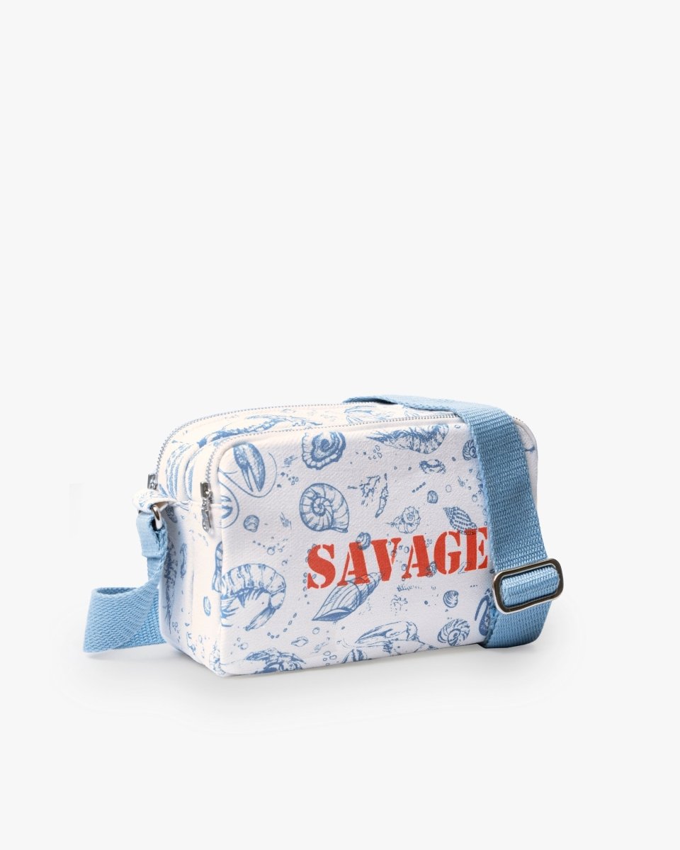 savage printed box sling crossbody bag