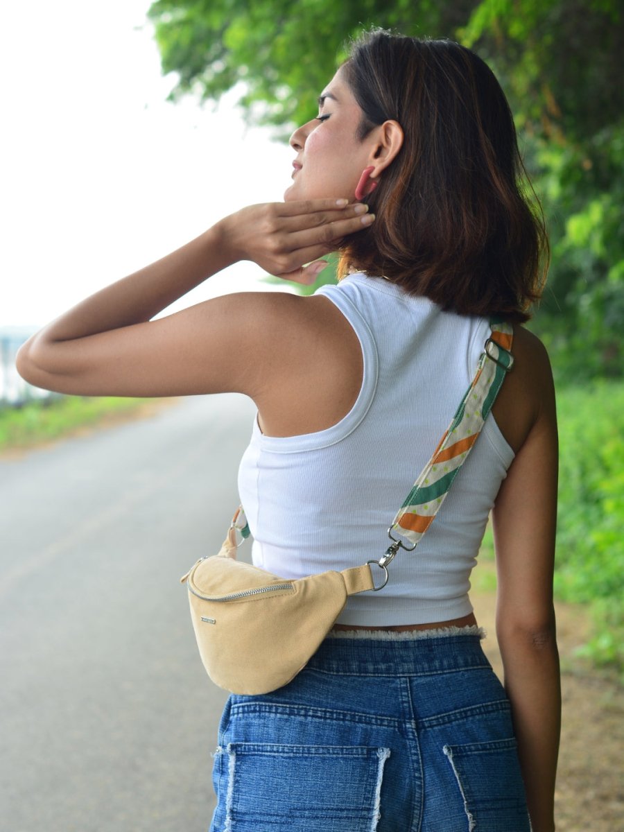 Jungle print organic cotton waist bag