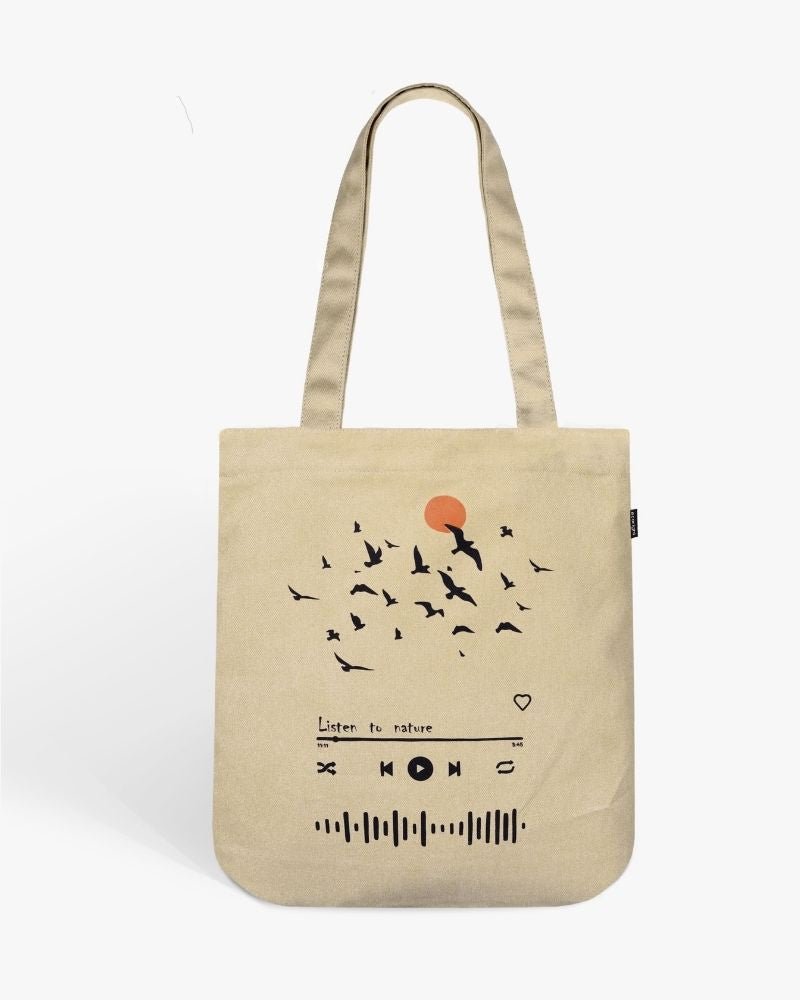 Buy Cute Canvas Bag Birdsong City Tote Bag – Ecoright
