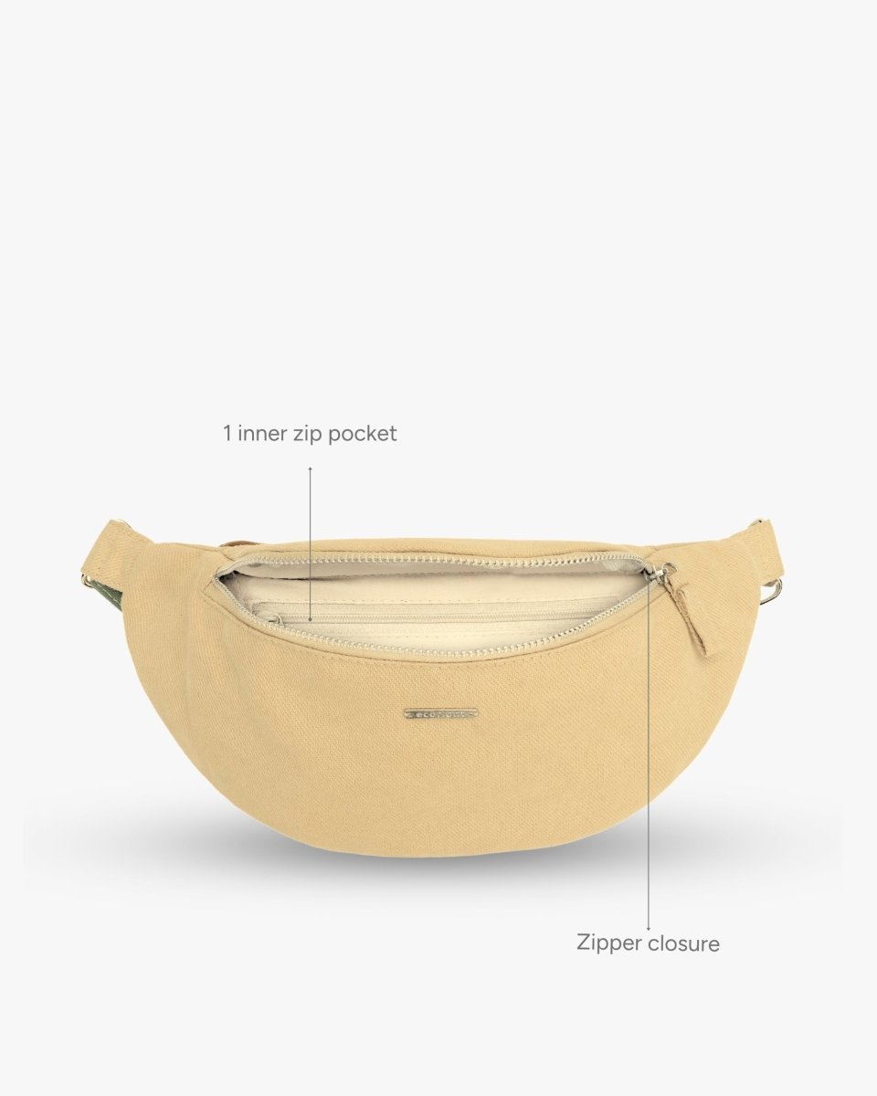 Jungle print organic cotton waist bag