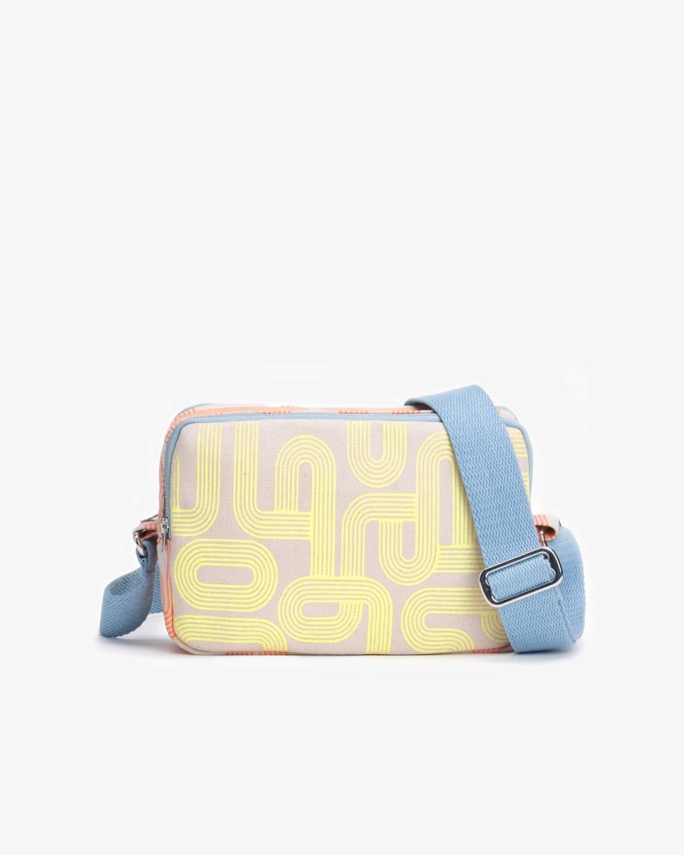 global worming printed box sling crossbody bag