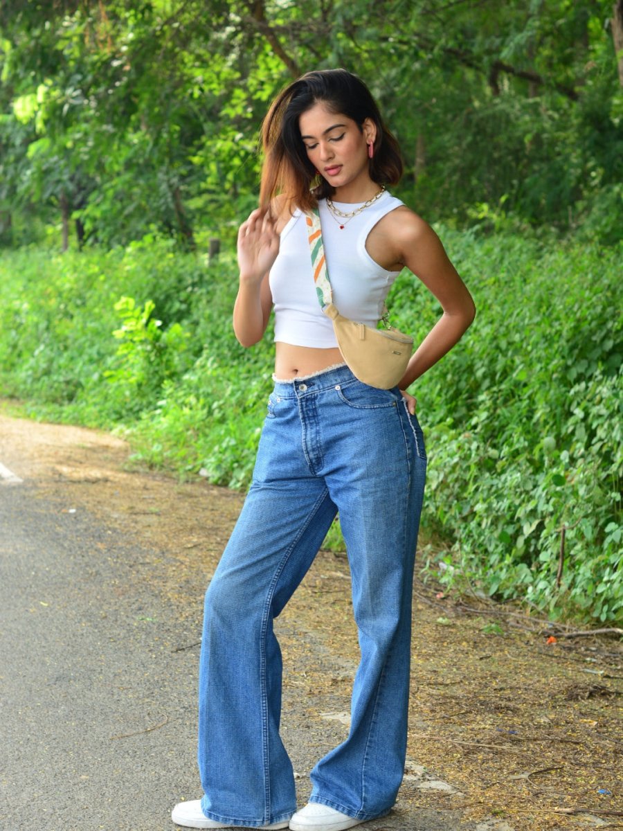 Jungle print organic cotton waist bag