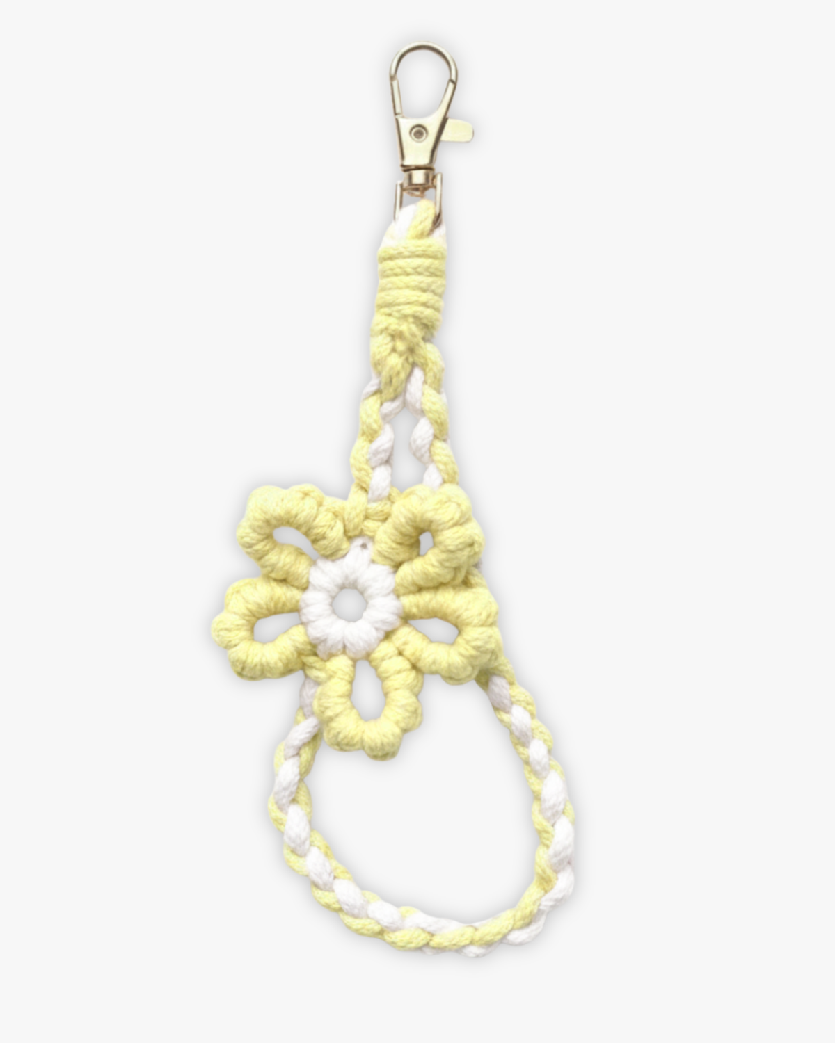 posy crochet floral phone charm wrist strap