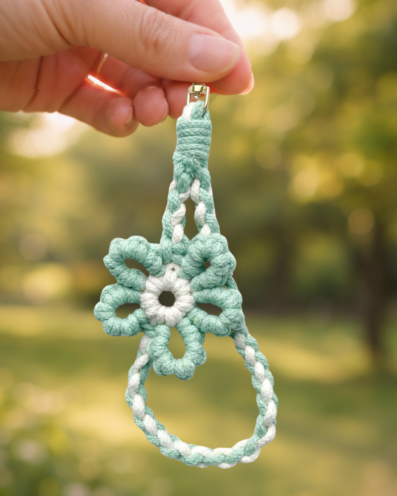 Poppy Crochet Phone Charm
