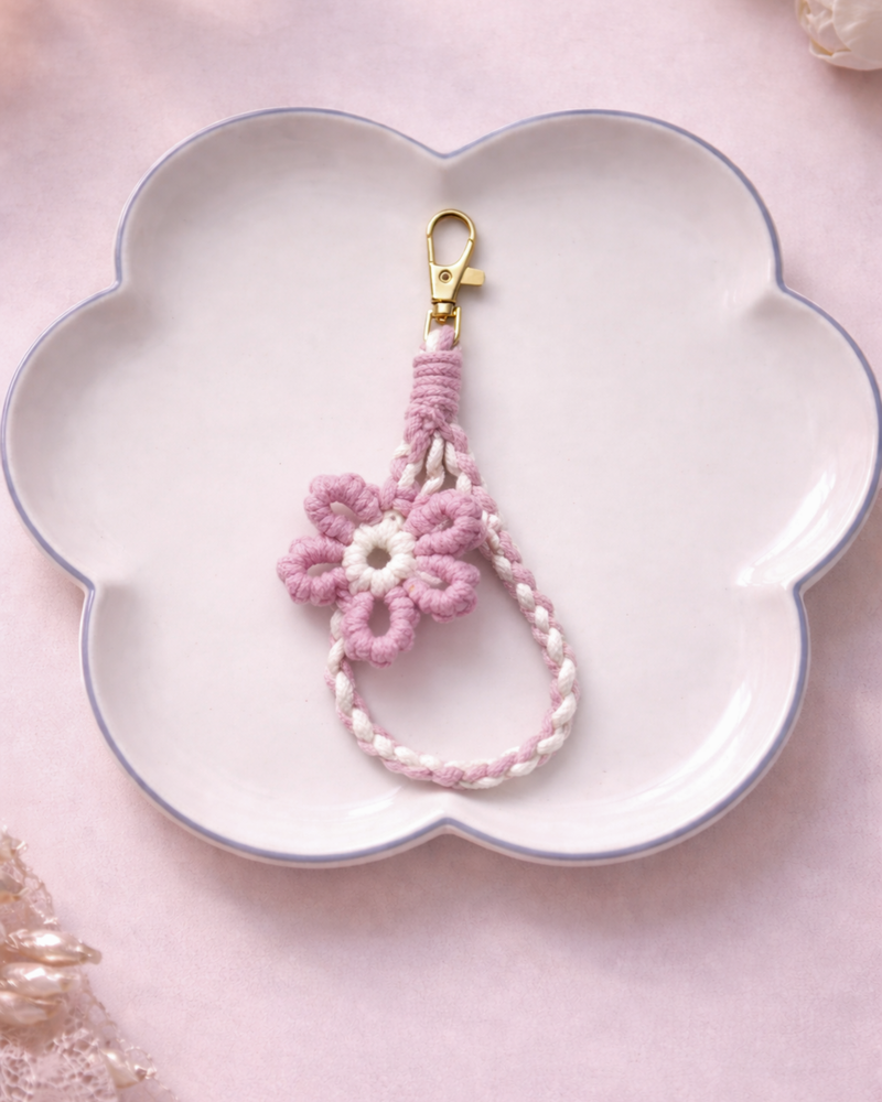 Petal Crochet Phone Charm