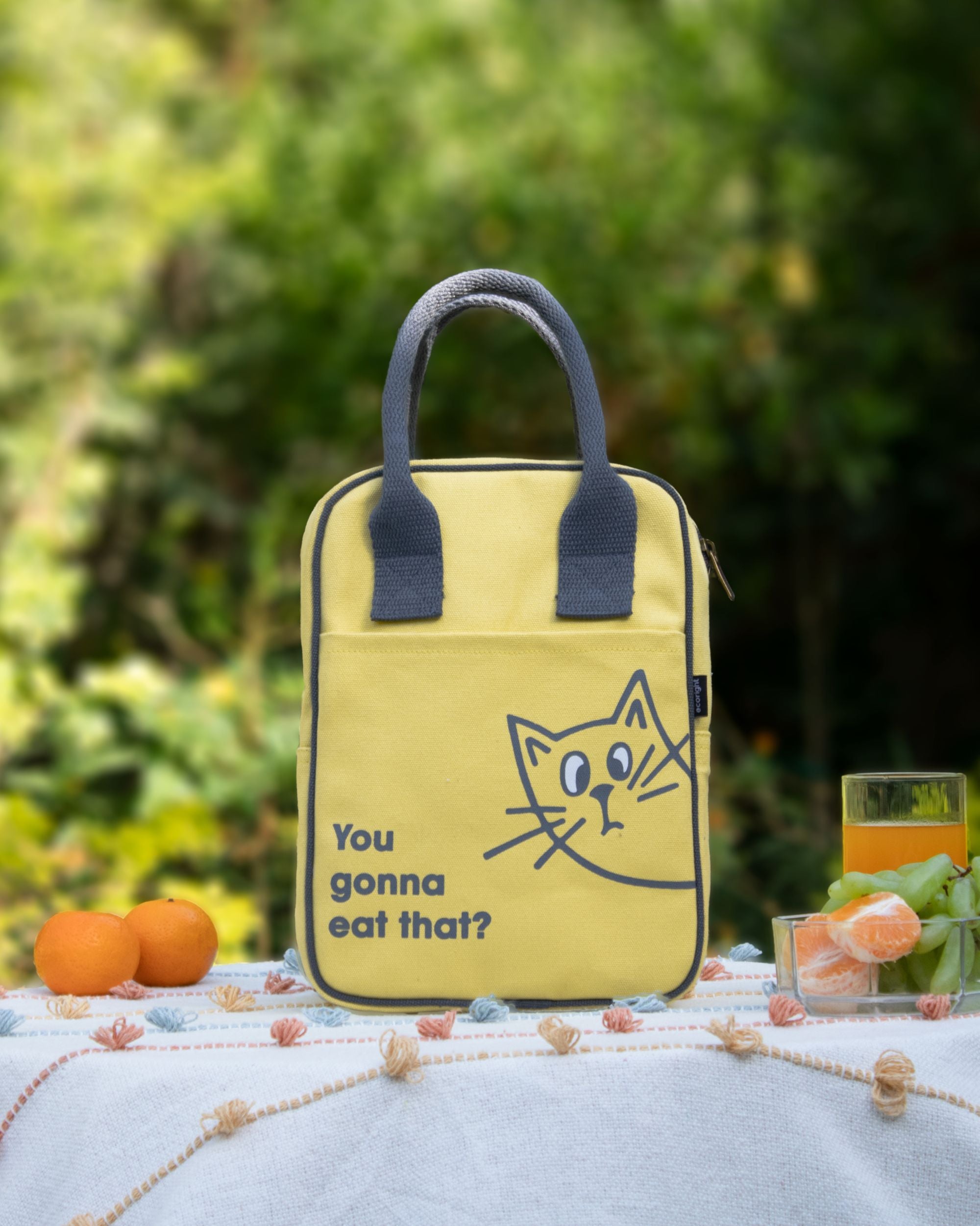 Insulated Lunch Bag - Curious Cat – ecoright