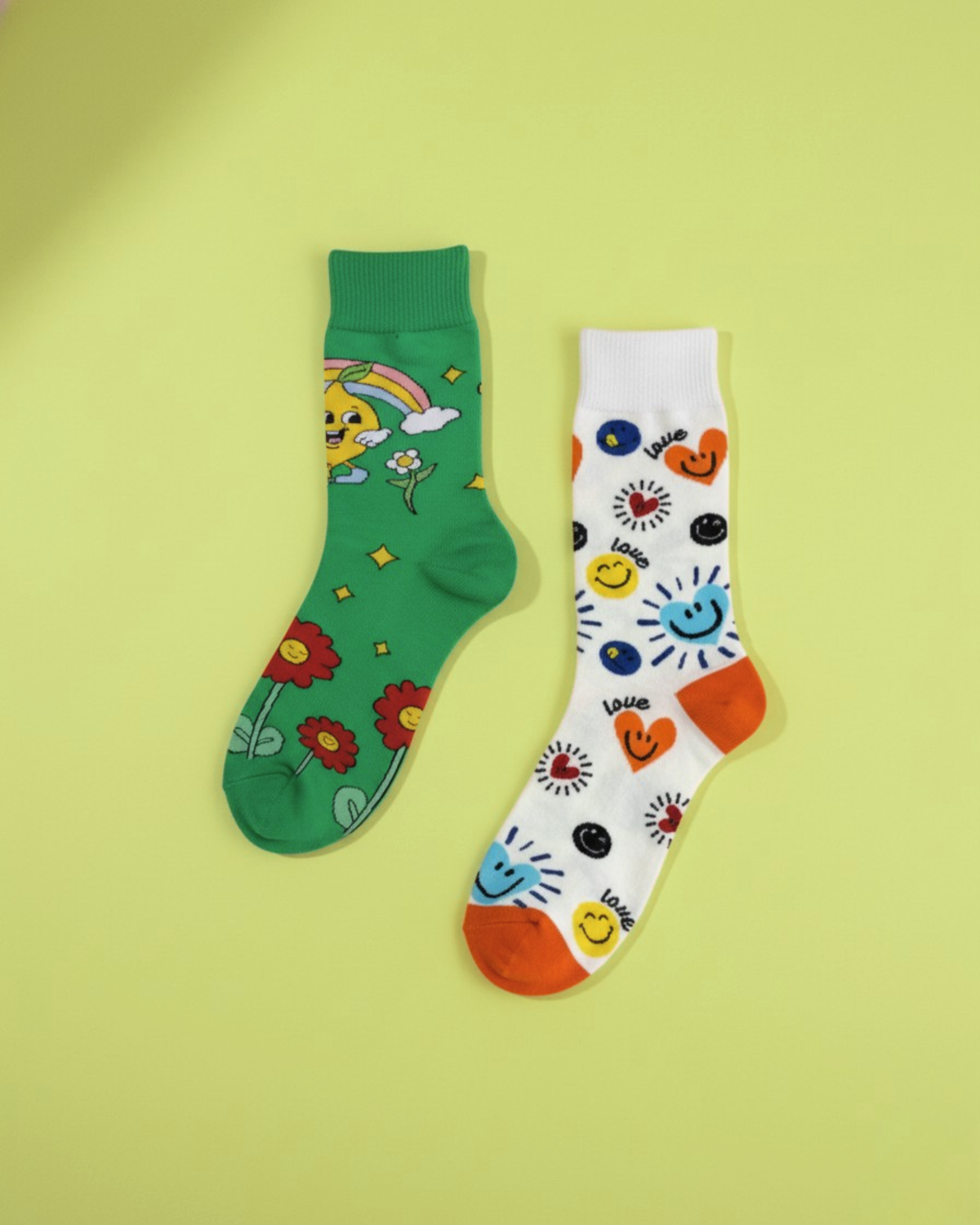 Mismatch Society ( Pack of 2 ) Crew Socks