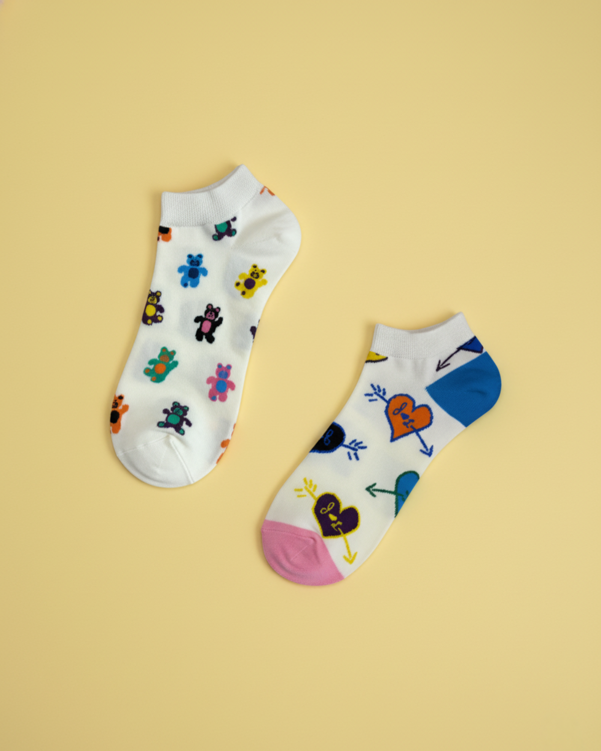 Riot Hearts ( Pack of 2 ) Ankle Socks