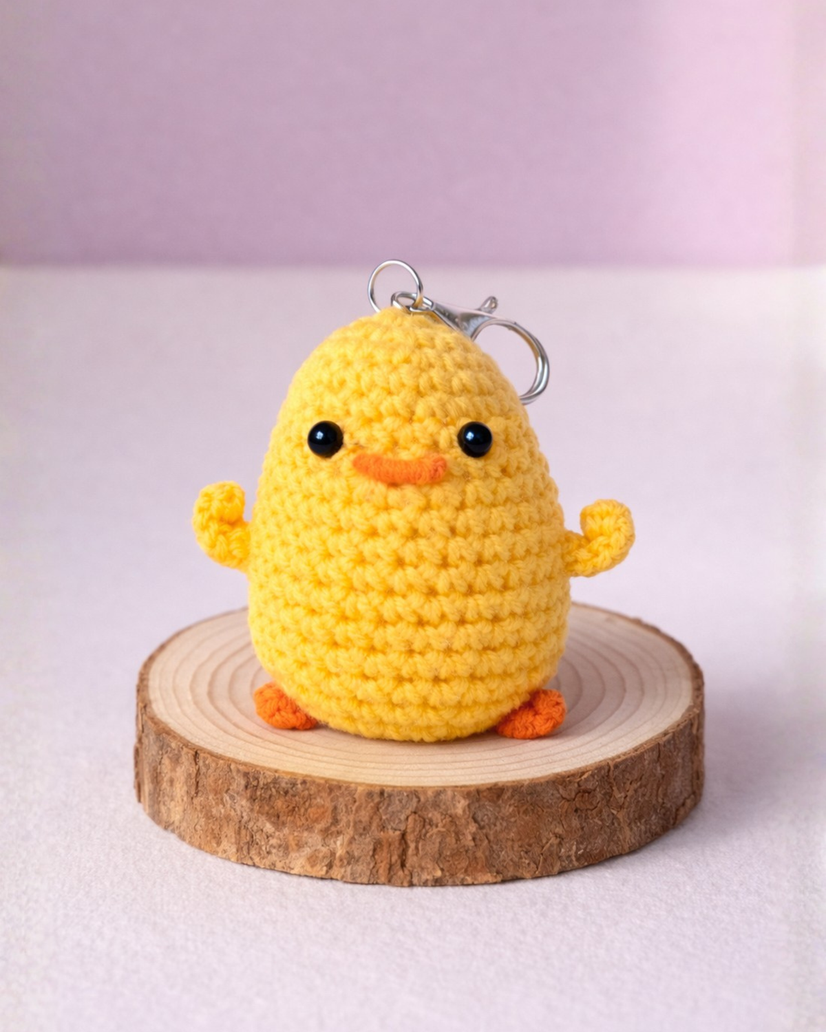 waffles crochet bag charm accessory