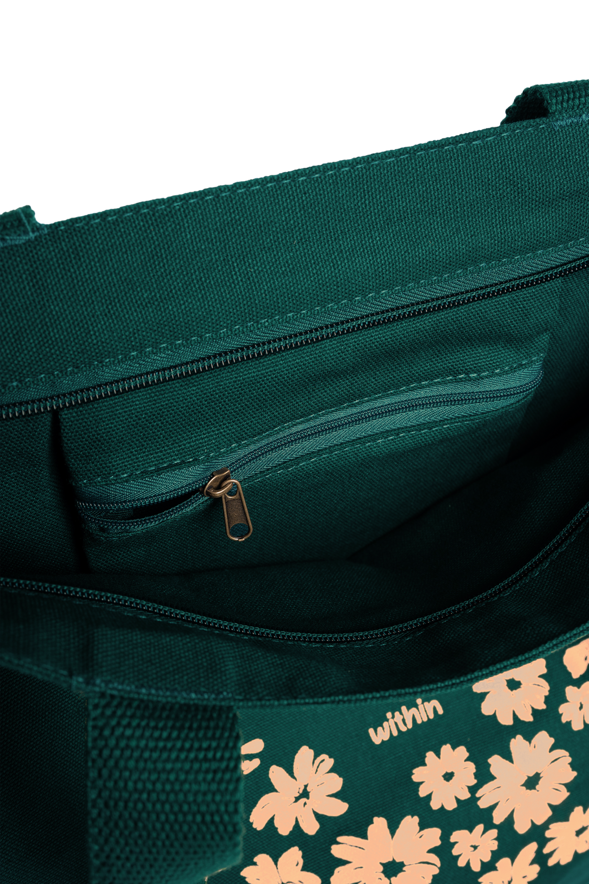 Perfectly Peachy Large Zipper Tote Bag