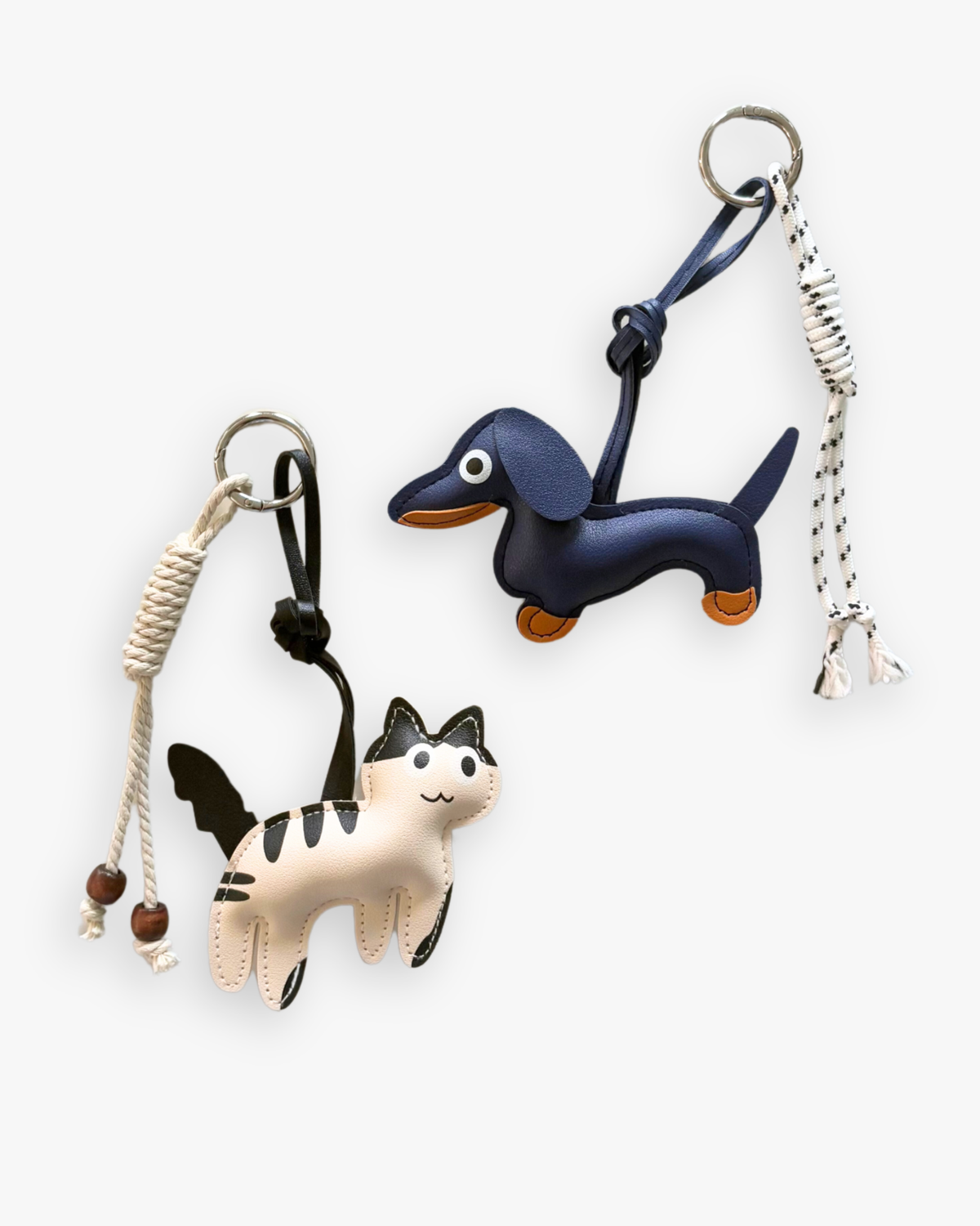 whiskers and dash crochet bag charms set