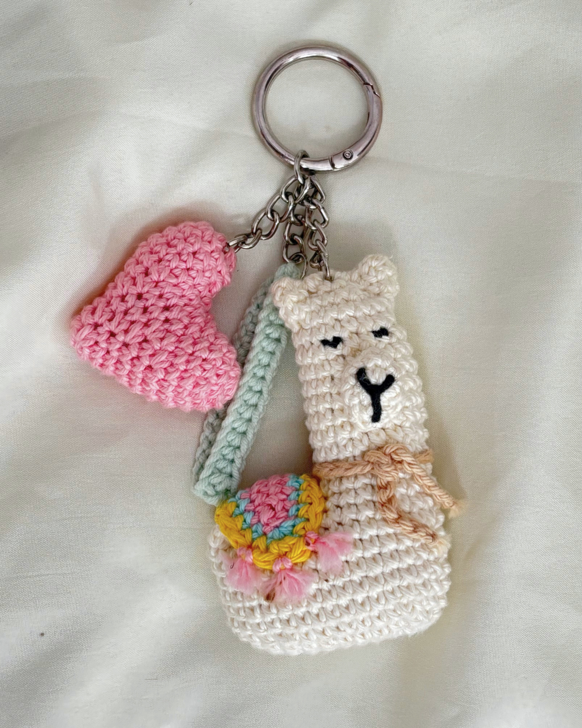 kino crochet handmade bag charm