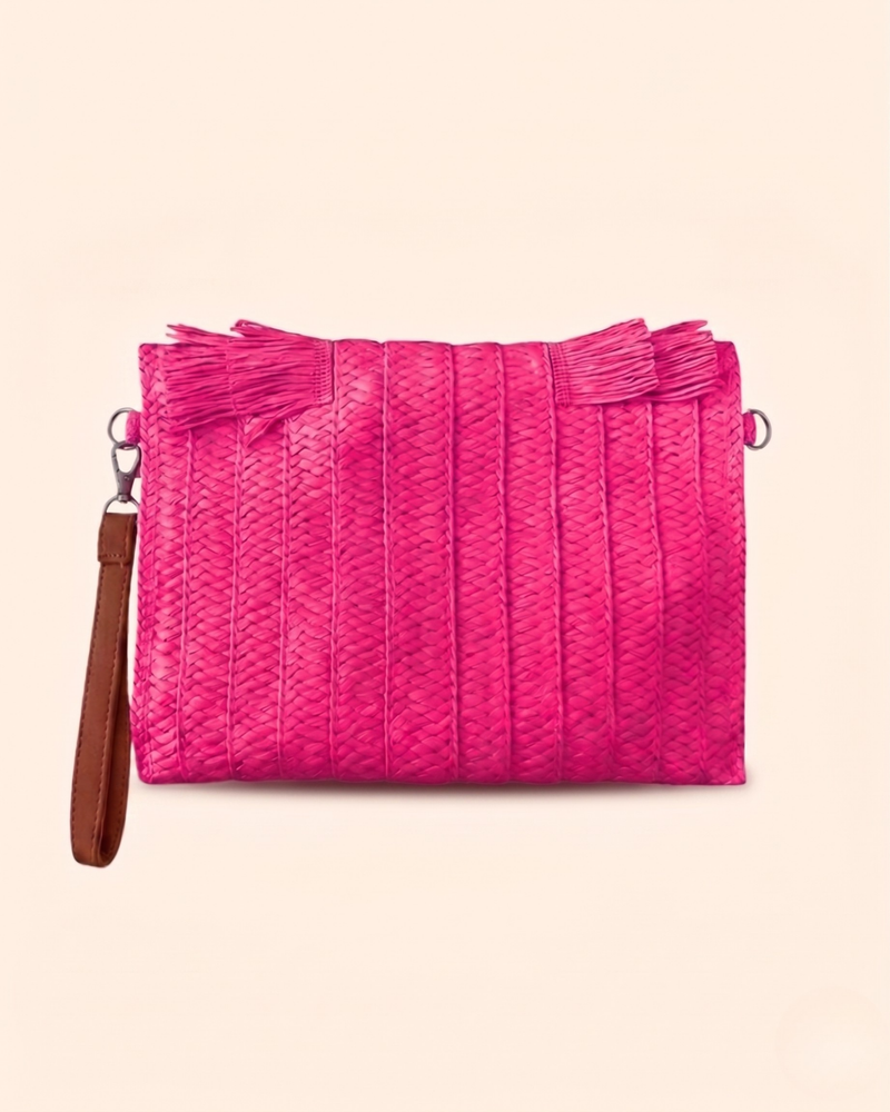 Blush Tide Fringed Clutch