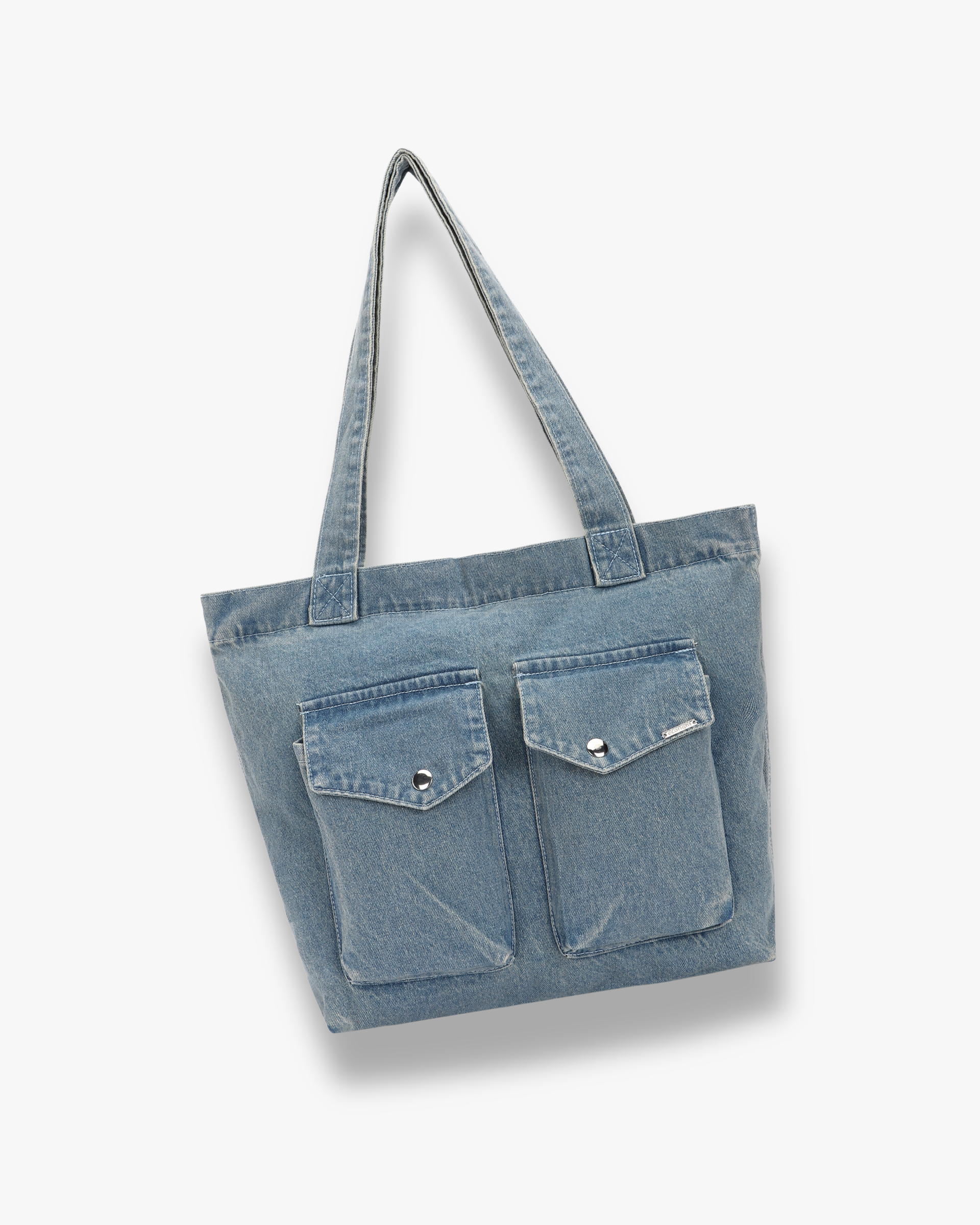 August Denim Tote Bag | Casual Everyday Denim Carryall – Ecoright
