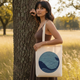 Whale Doodle Zipper Tote Bag