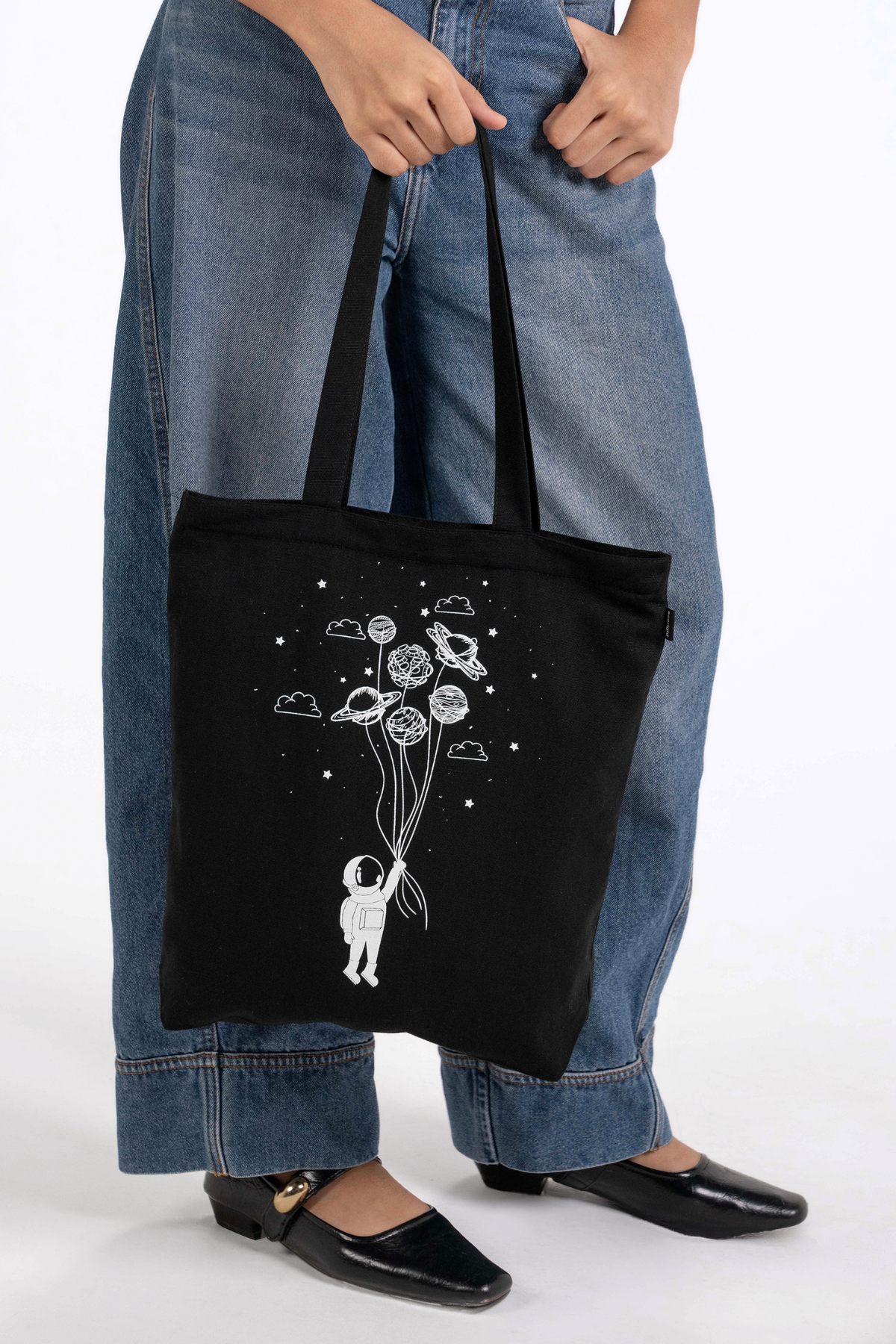Fly Me To Space Zipper Tote Bag