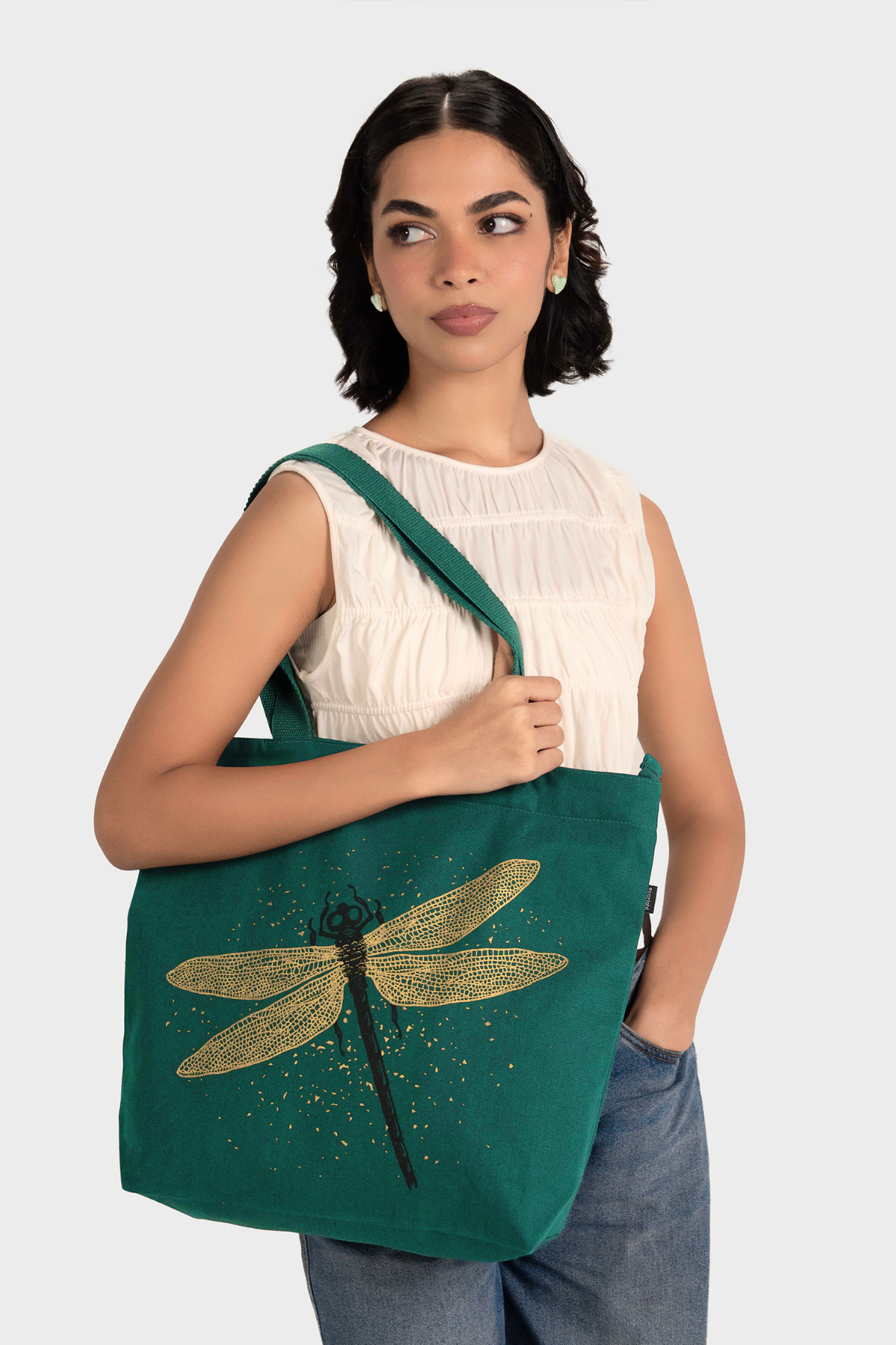 Spectacular DragonFly Large Zipper Tote Bag