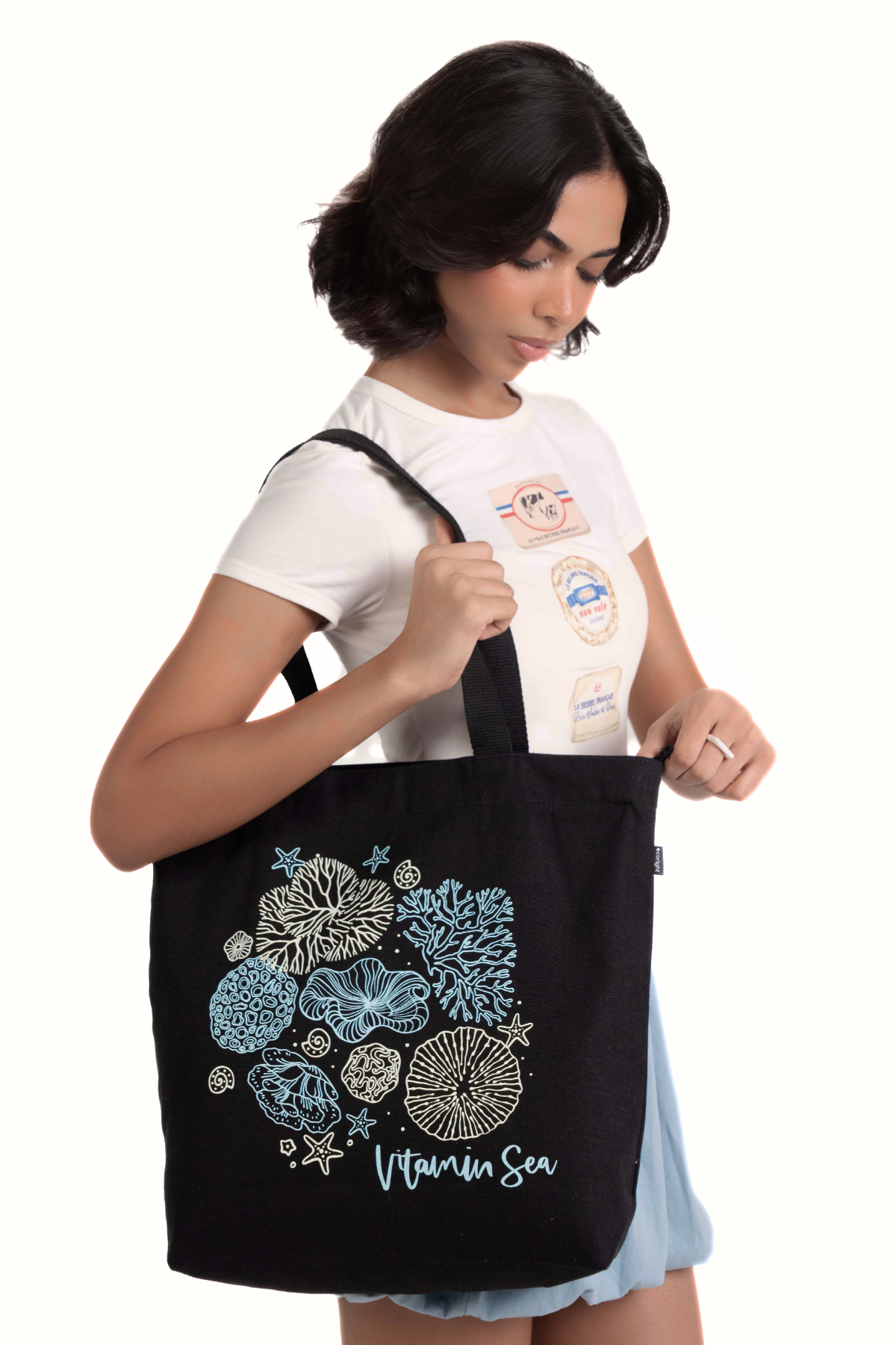 Vitamin Sea Large Zipper Tote Bag