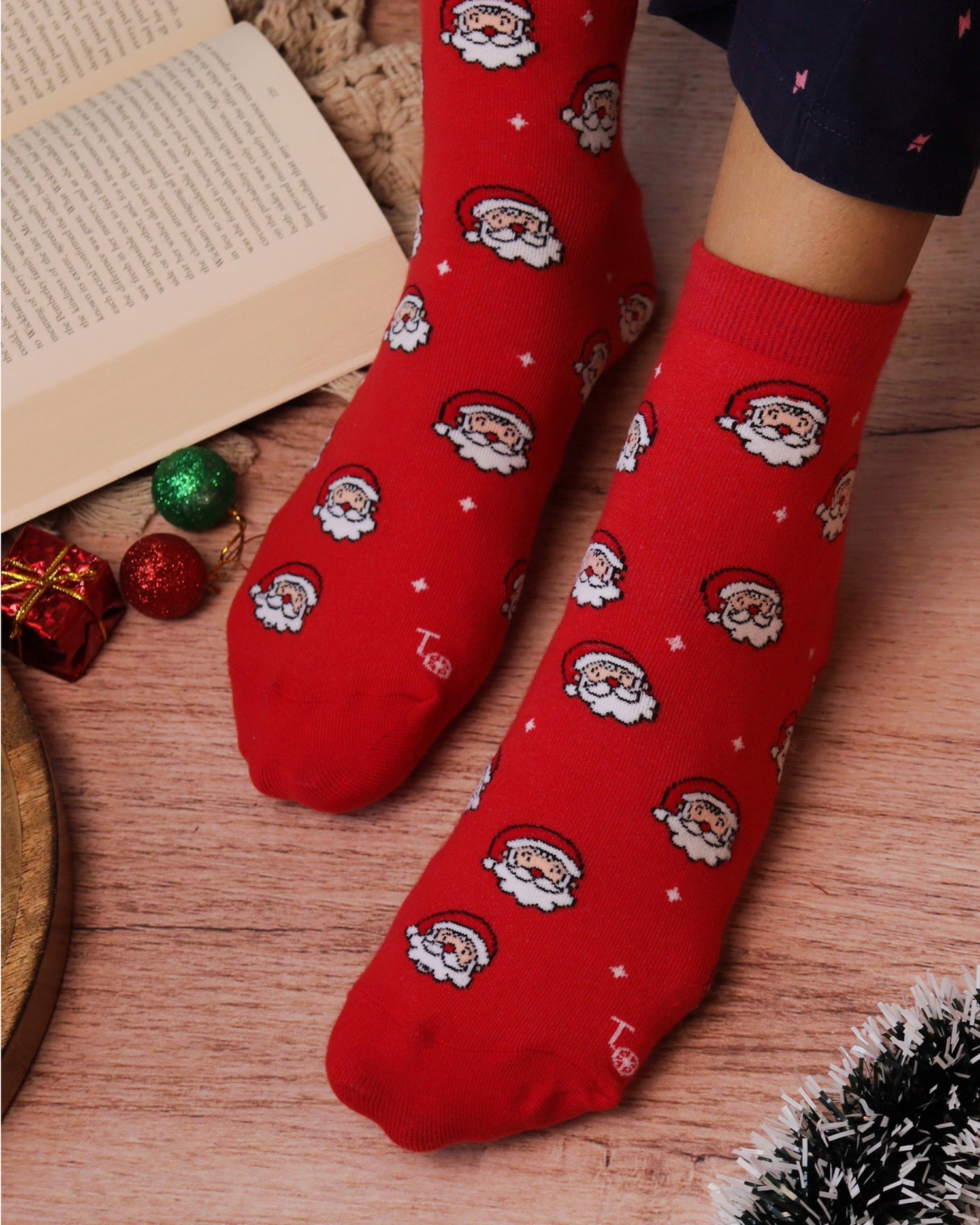 Santa &amp; Stripes Ankle Socks (Pack of 3)