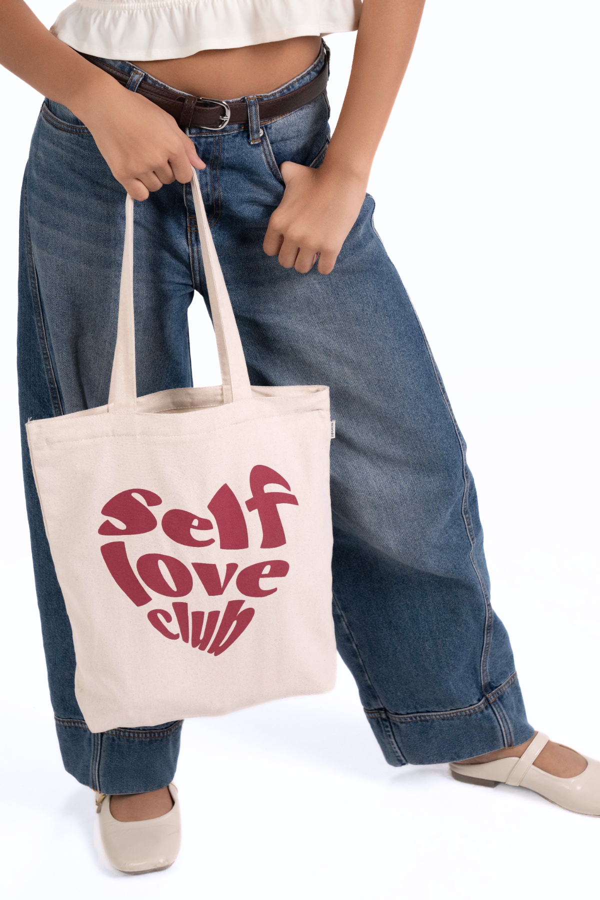 Self Love Zipper Tote Bag