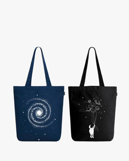 Zipper Tote Bag - Fly Me To Space &amp; Milky Way