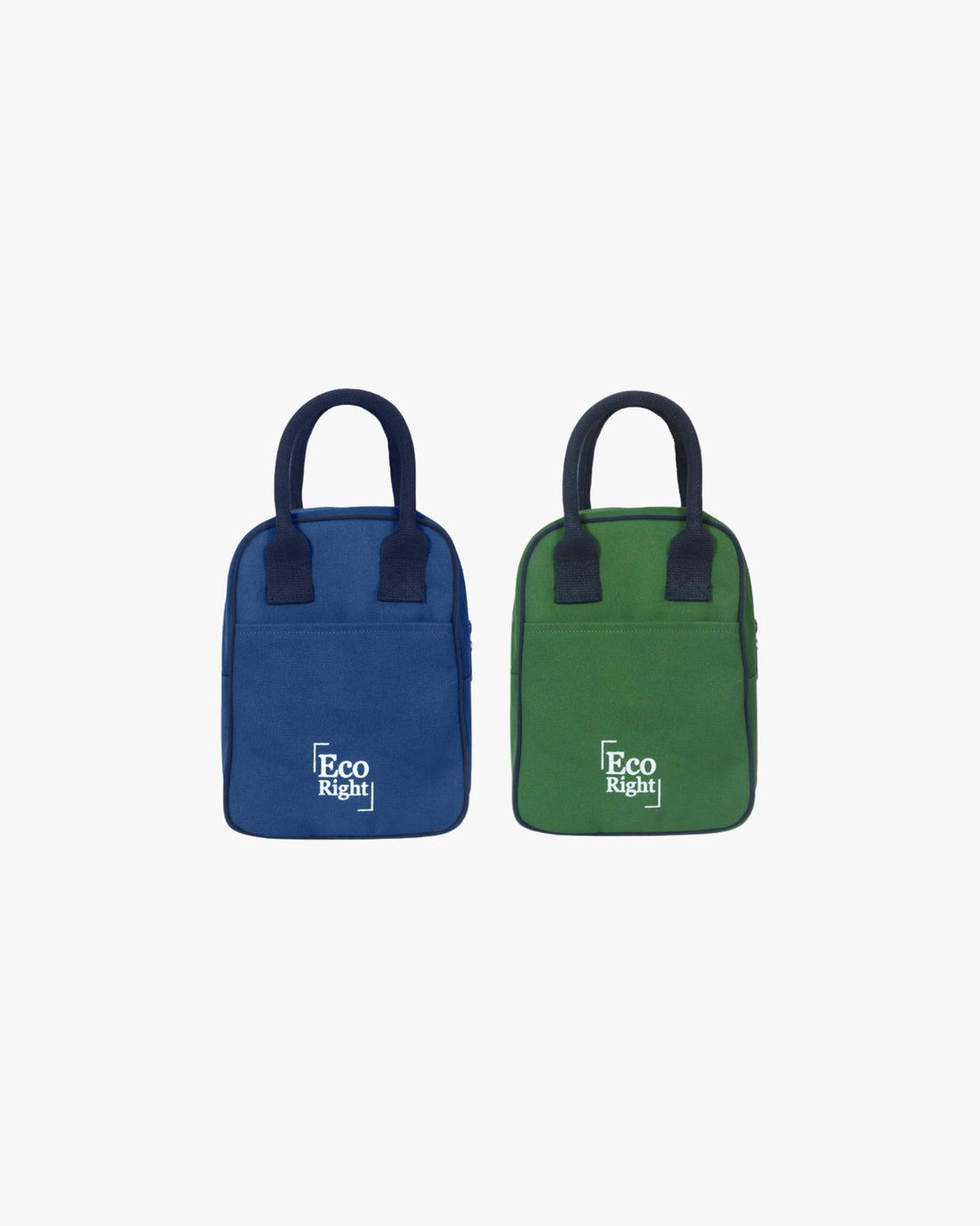 Insulated Lunch Bag (Pack of 2) - Navy Blue and Green