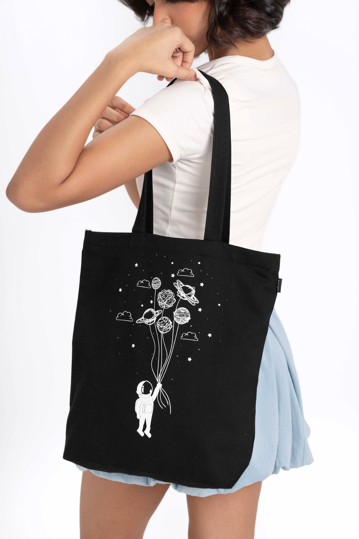 Fly Me To Space Zipper Tote Bag