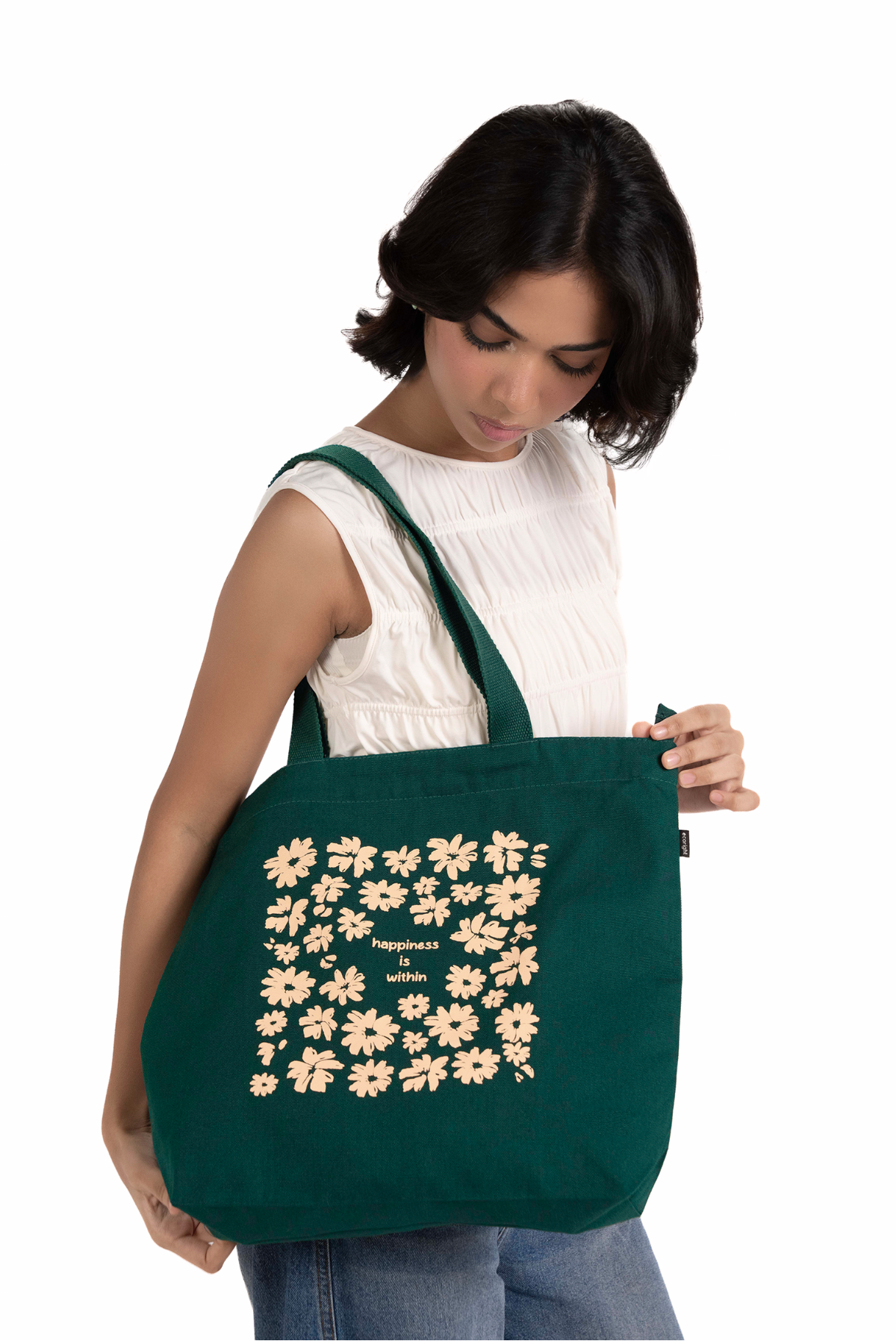 Perfectly Peachy Large Zipper Tote Bag