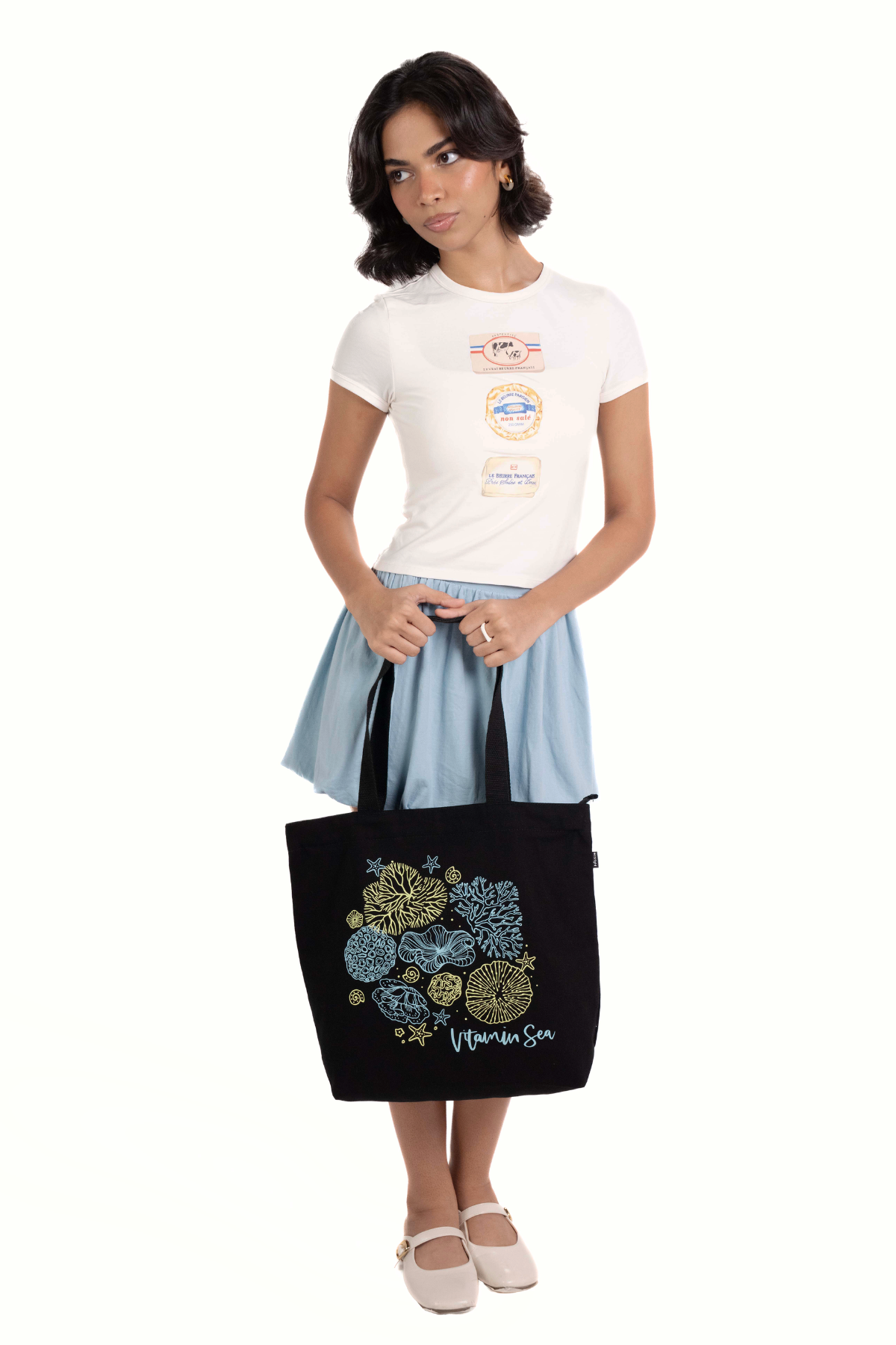Vitamin Sea Large Zipper Tote Bag
