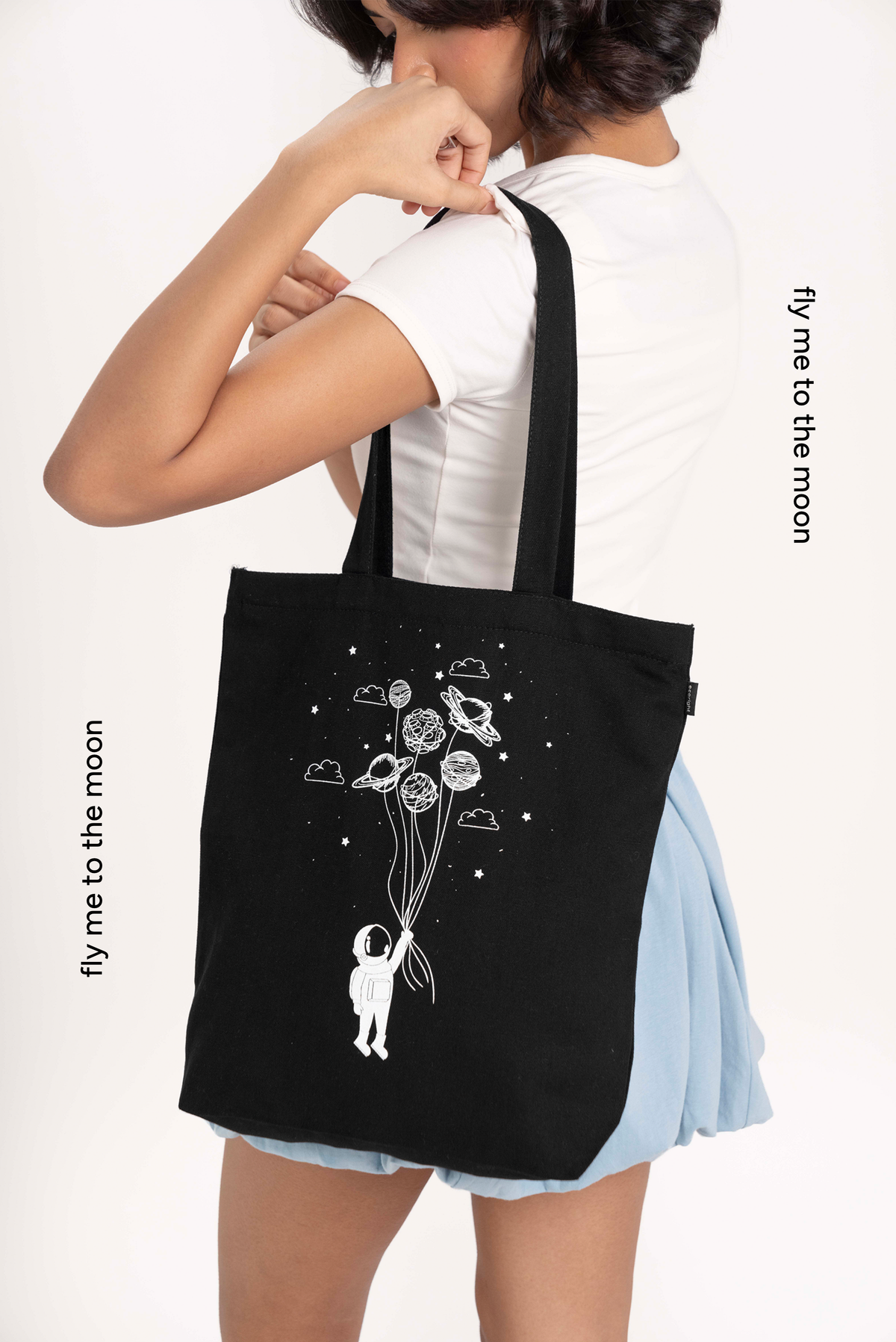 Fly Me To Space Zipper Tote Bag