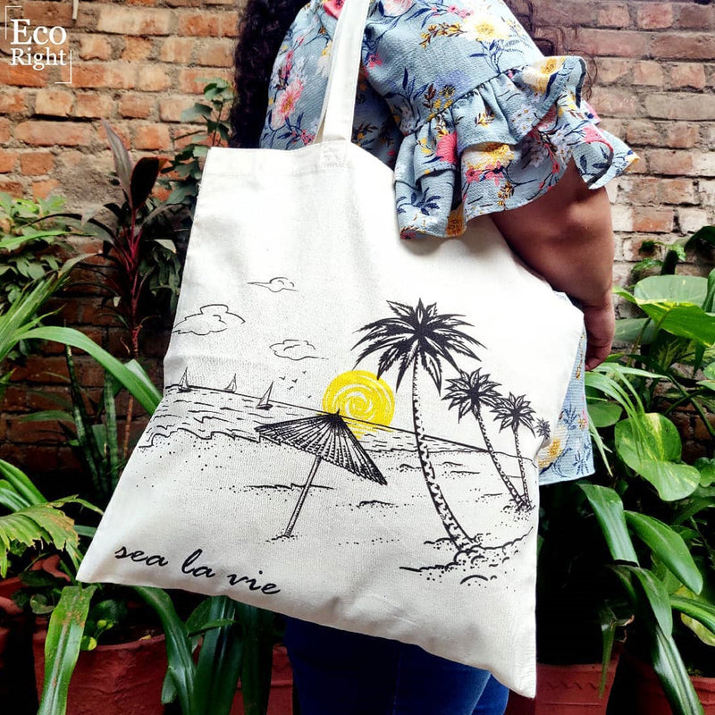 SIMPLE TOTE BAG - SEA LA VIE- NATURAL