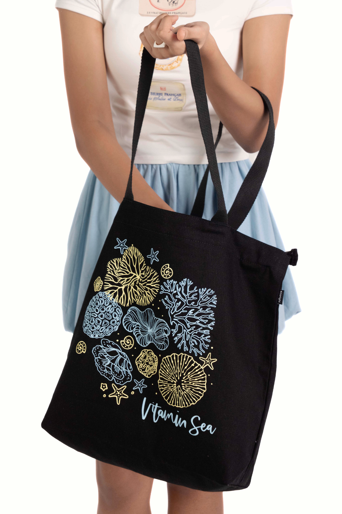 Vitamin Sea Large Zipper Tote Bag