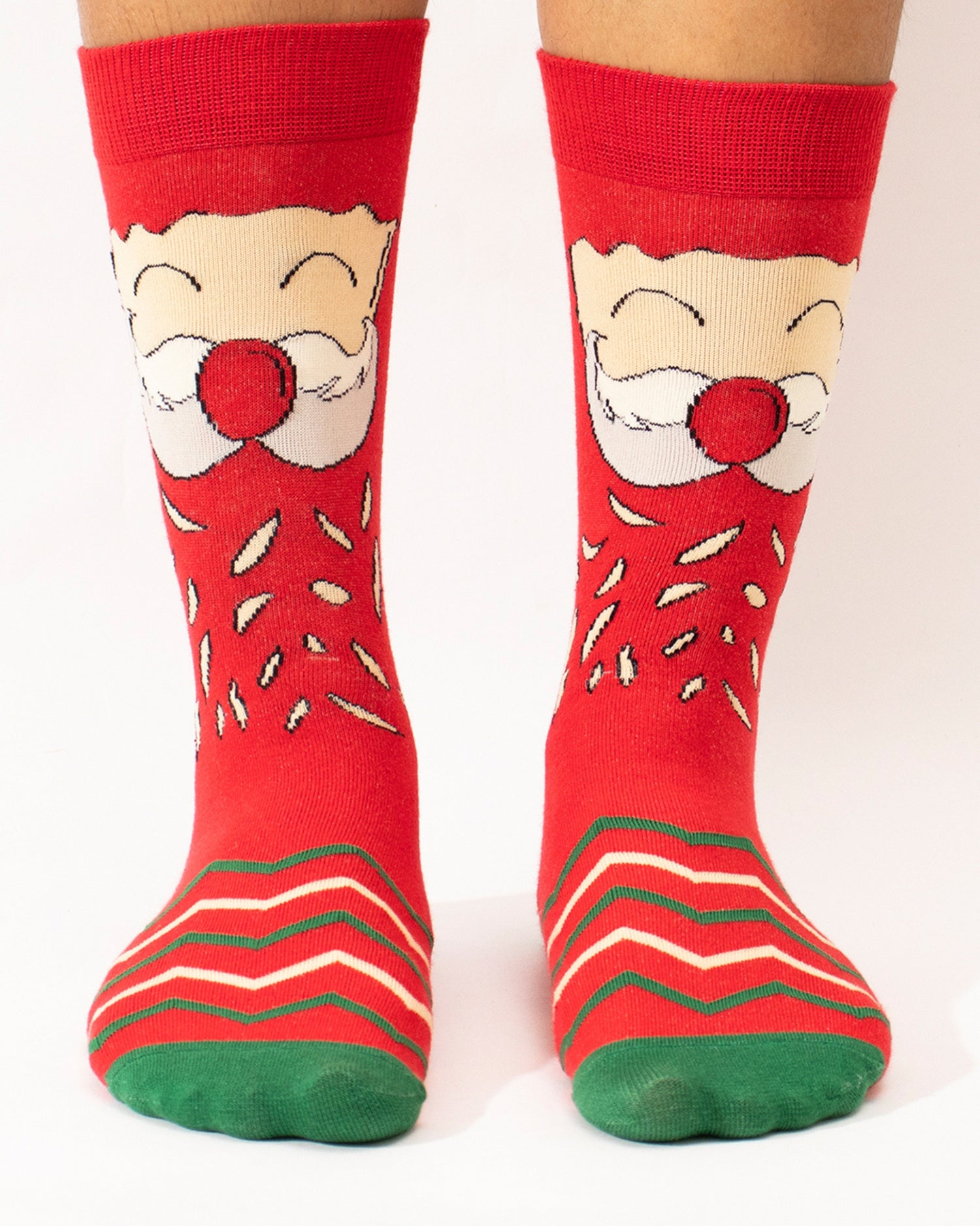 Santa &amp; Snow Mid Crew / Mid Calf Socks (Pack of 2 pairs)