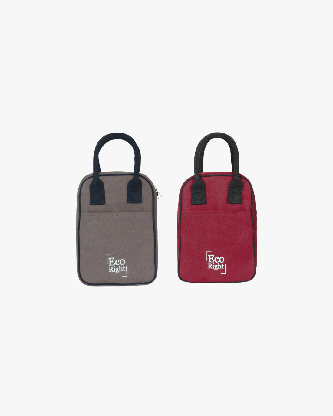 Insulated Lunch Bag (Pack of 2) - Grey and Maroon