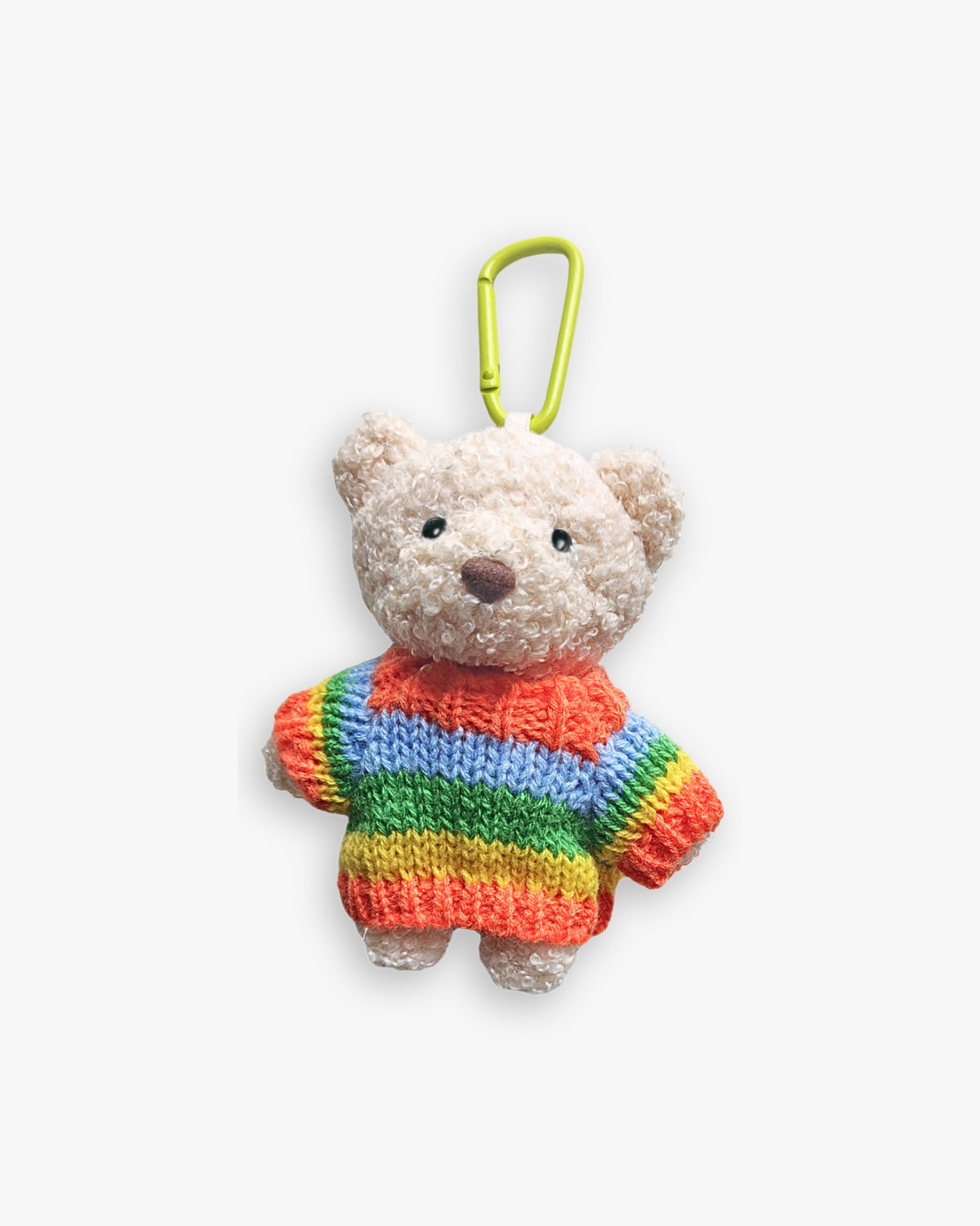 pixel crochet bag charm accessory clipped to handbag