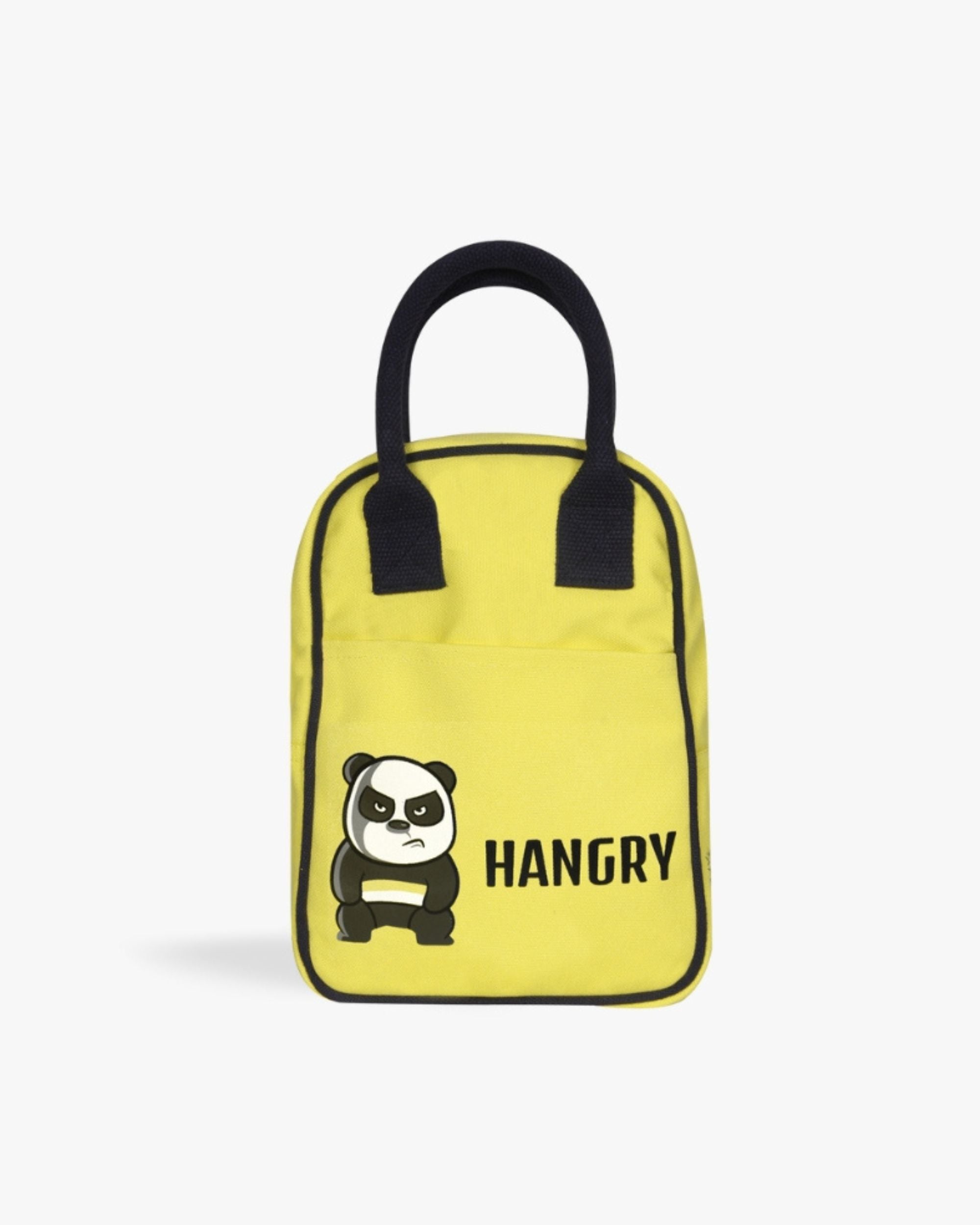 Kids Lunch Bag Yellow Hangry Panda ecoright