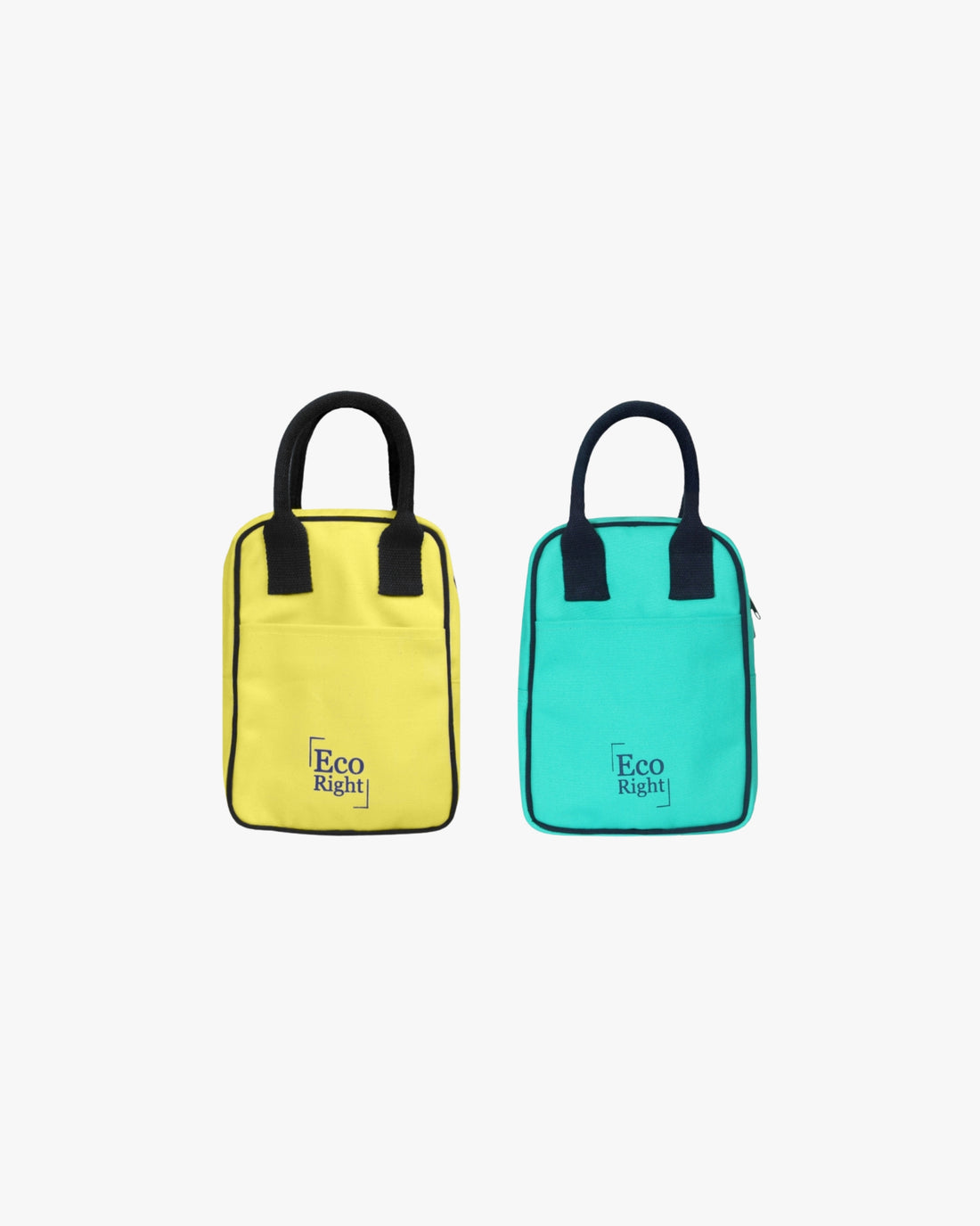 Insulated Lunch Bag (Pack of 2) - Aqua and Yellow