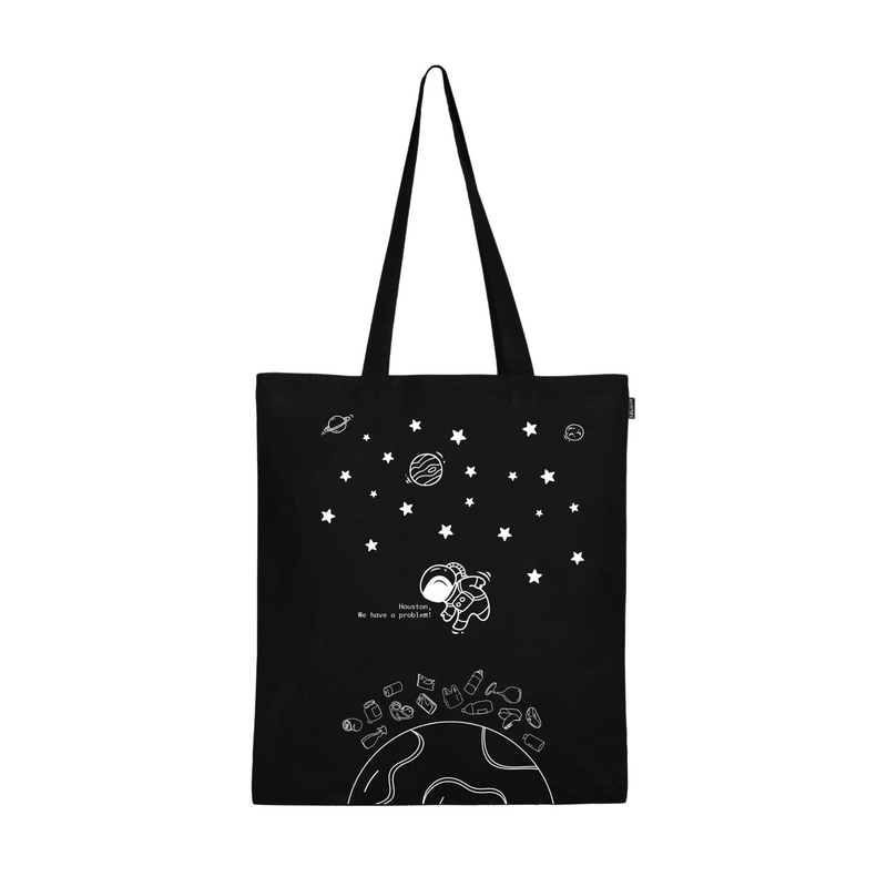 SIMPLE TOTE BAG - HOUSTON- BLACK