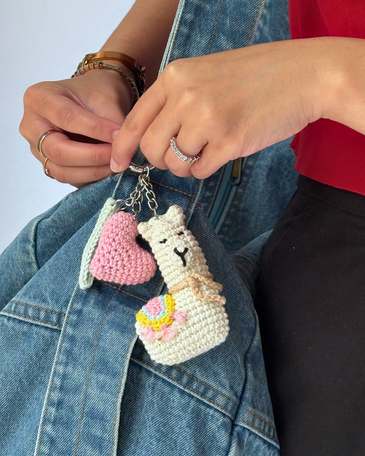 kino crochet handmade bag charm