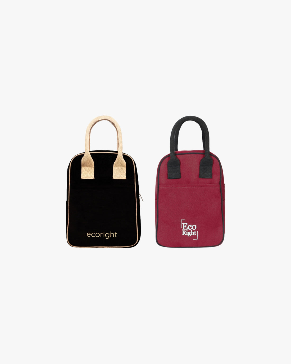 Insulated Lunch Bag (Pack of 2) - Maroon and Black