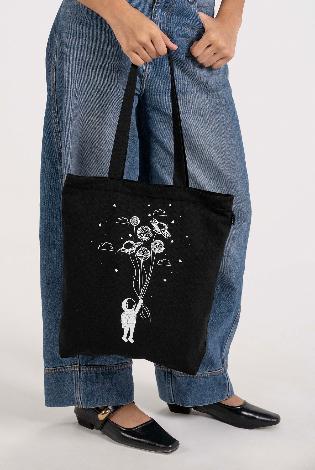 Fly Me To Space Zipper Tote Bag