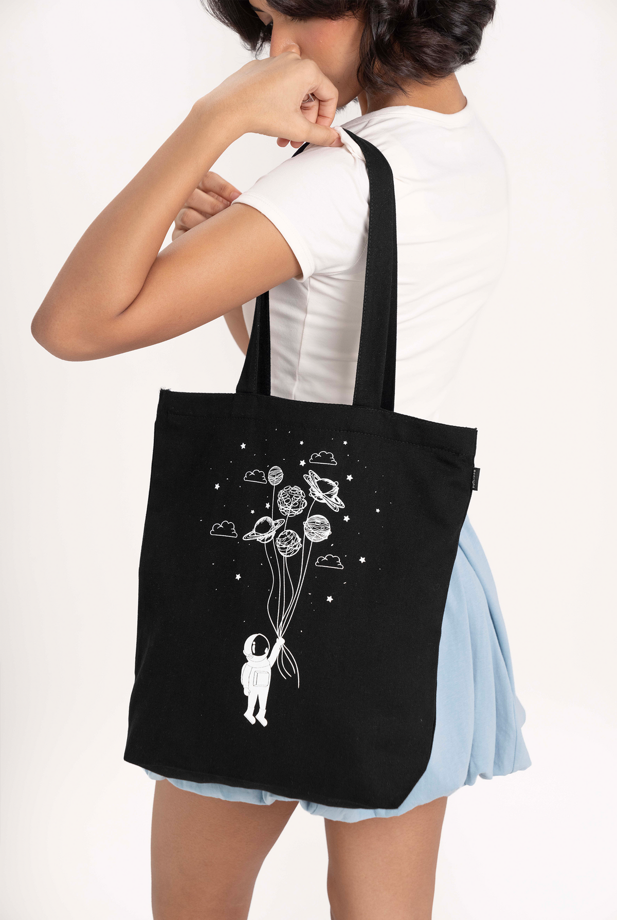 Fly Me To Space Zipper Tote Bag