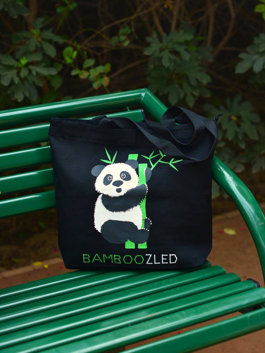 Large Zipper Tote Bag - Bamboozled Panda