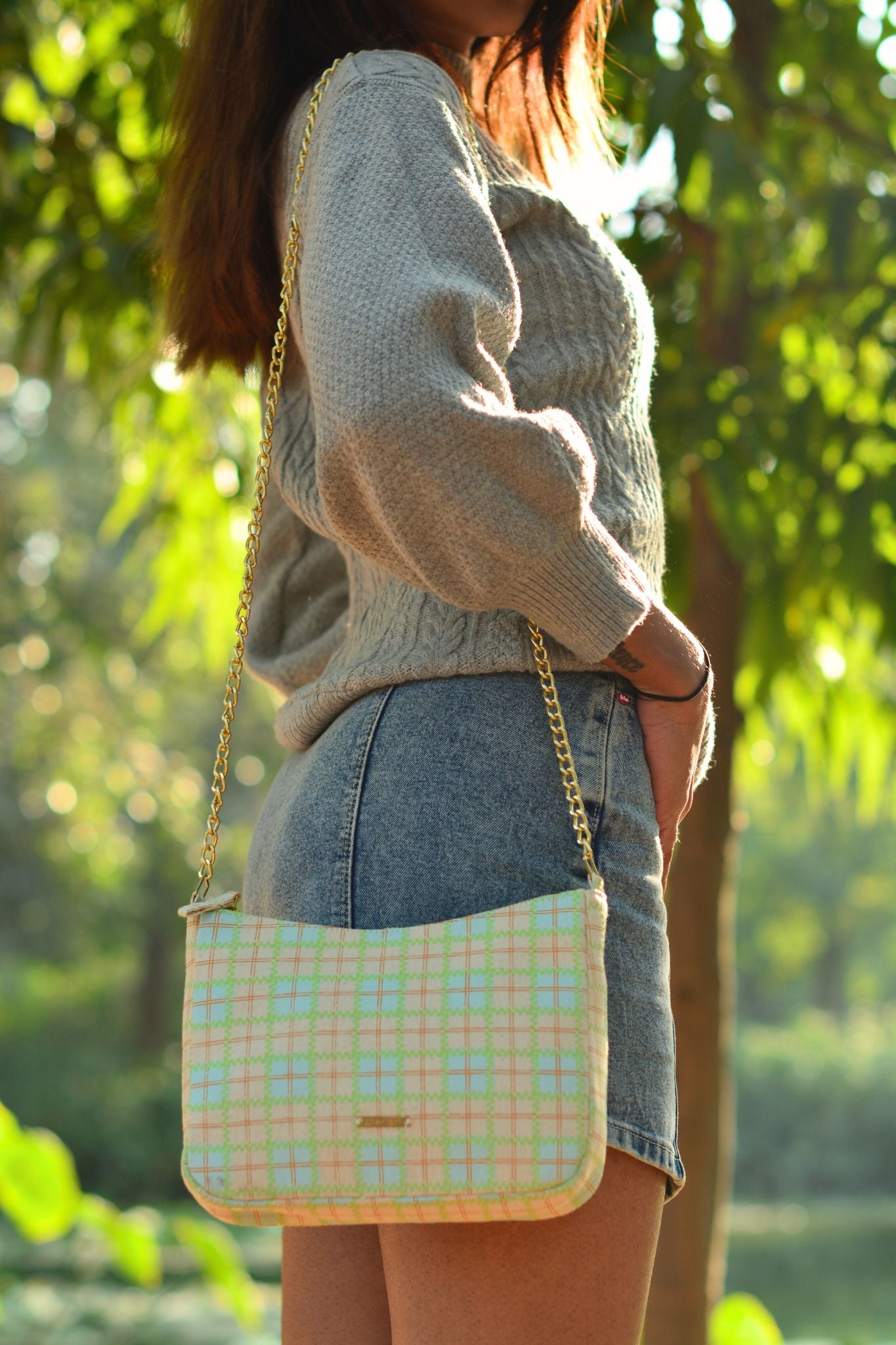 Clara Sling Bag - Chequered Charm