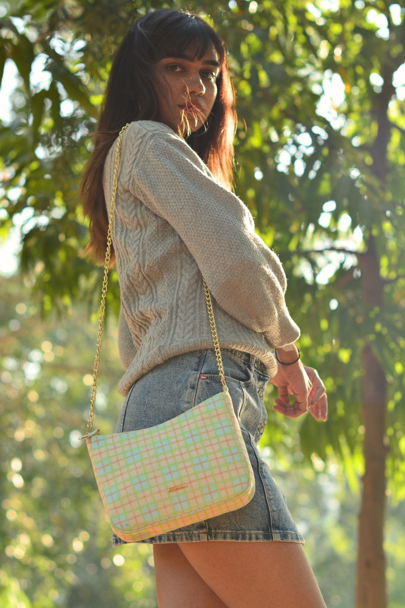 Clara Sling Bag - Chequered Charm