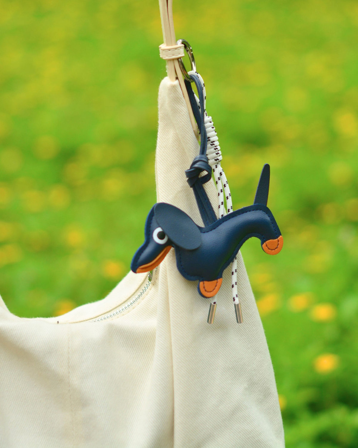 dash handmade crochet bag charm accessory