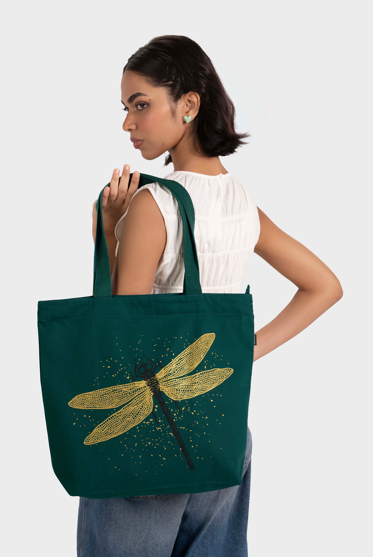 Spectacular DragonFly Large Zipper Tote Bag