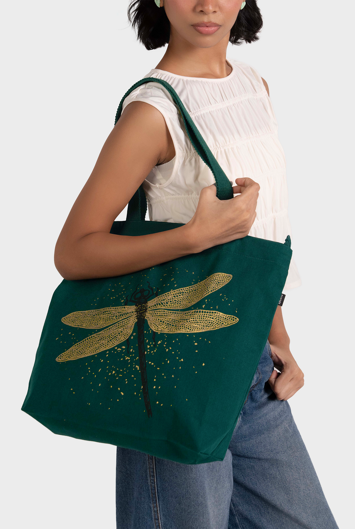 Spectacular DragonFly Large Zipper Tote Bag